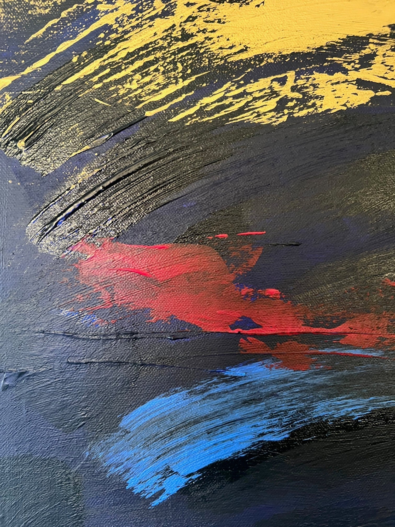 Peinture abstraite contemporaine – “Élégance Nocturne”