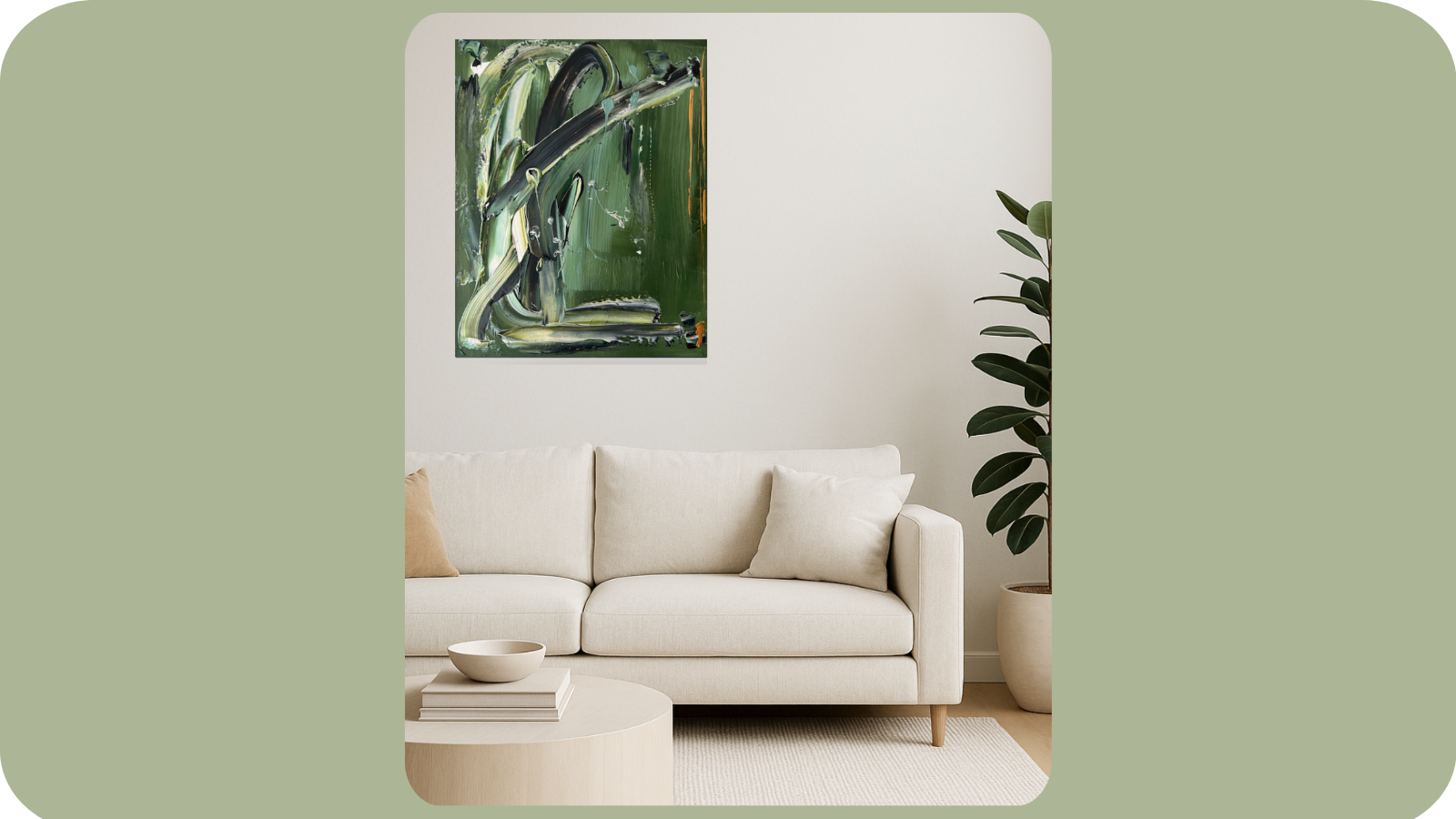 Tableaux modernes : 5 idées pour illuminer un salon beige ou blanc