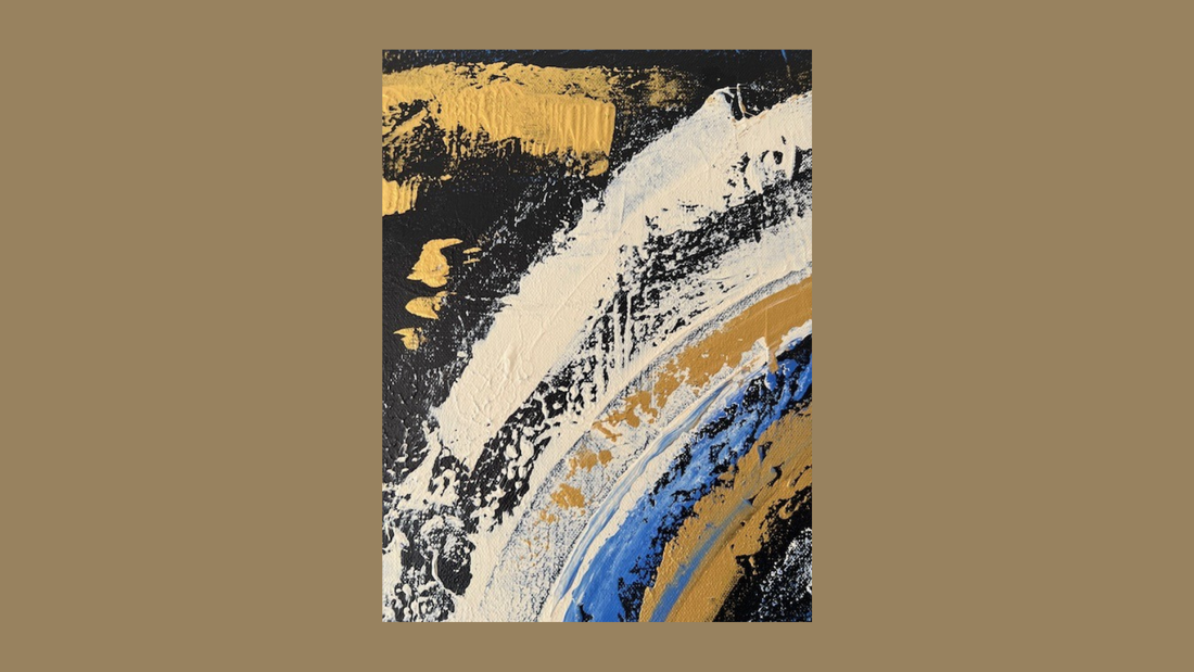 Œuvre  abstraite  moderne peint à la main