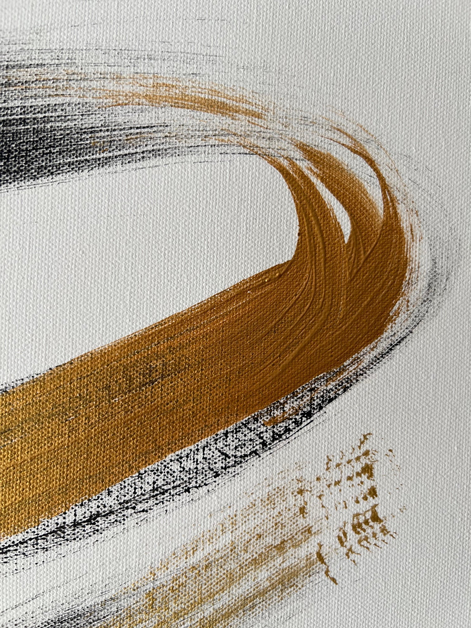 Peinture abstraite contemporaine “Éclat d’Or”