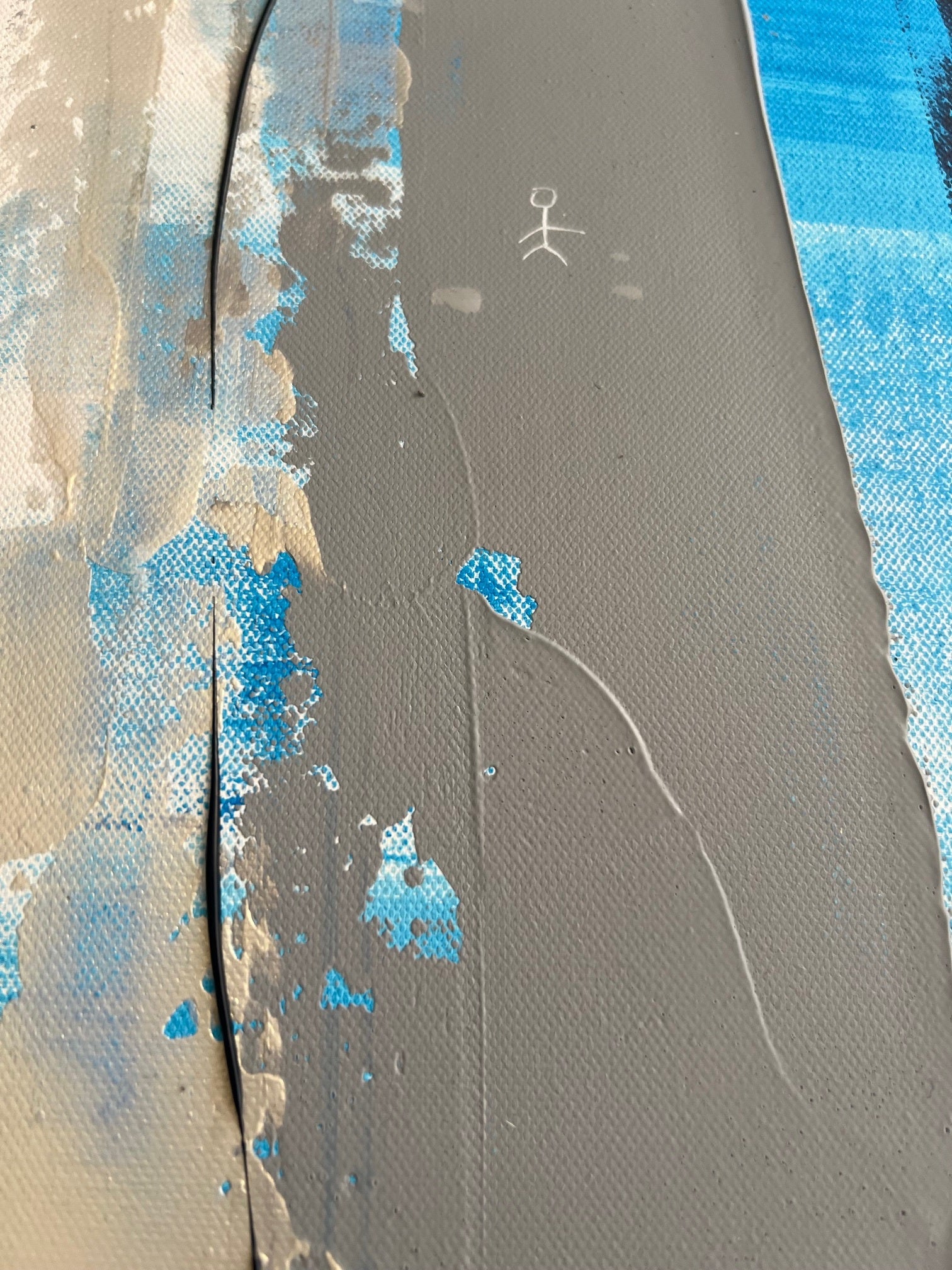Tableau en relief – "Souffle d’Azur" – Peinture acrylique