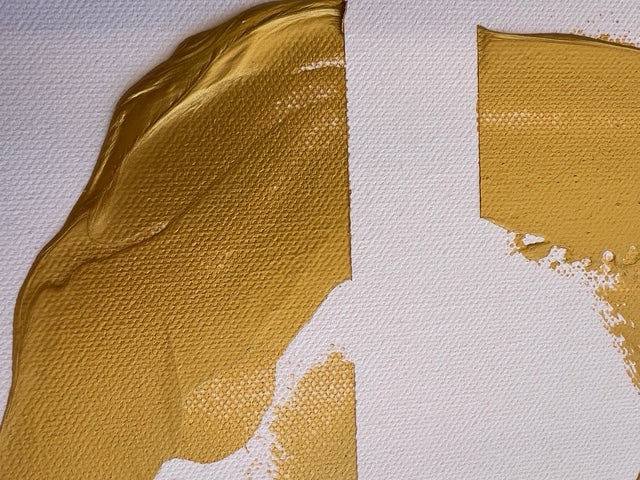 Tableau Peinture acrylique or et bronze
