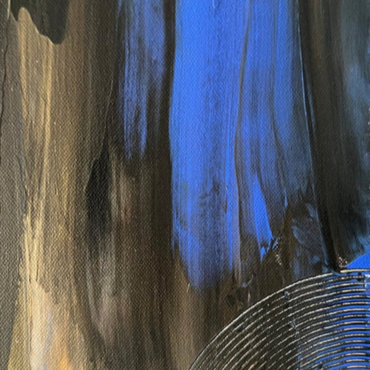 Tableau abstrait acrylique multicolore