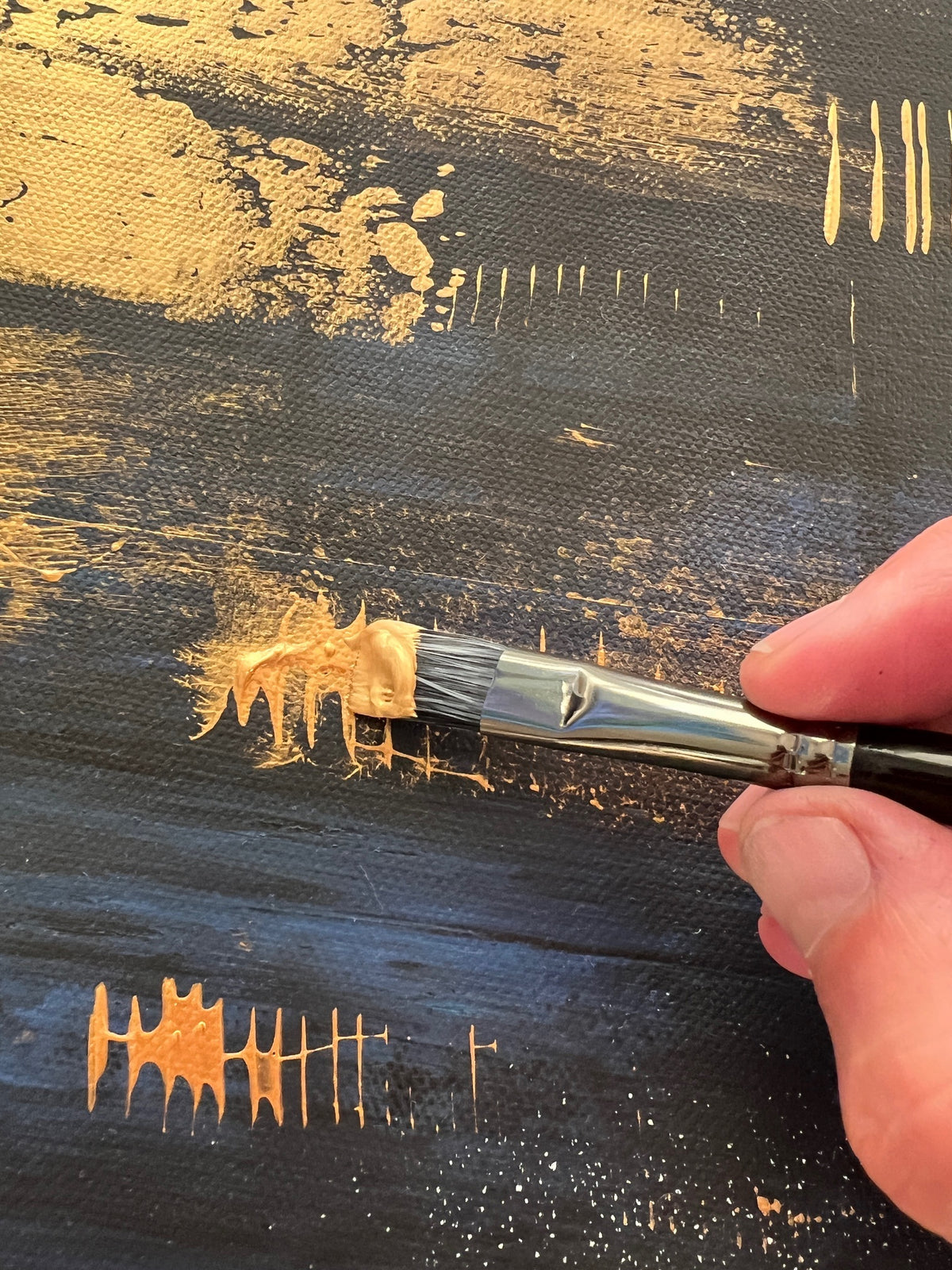 Œuvre abstraite unique d’artiste français, tableau peint à la main en France pour décoration murale en Belgique