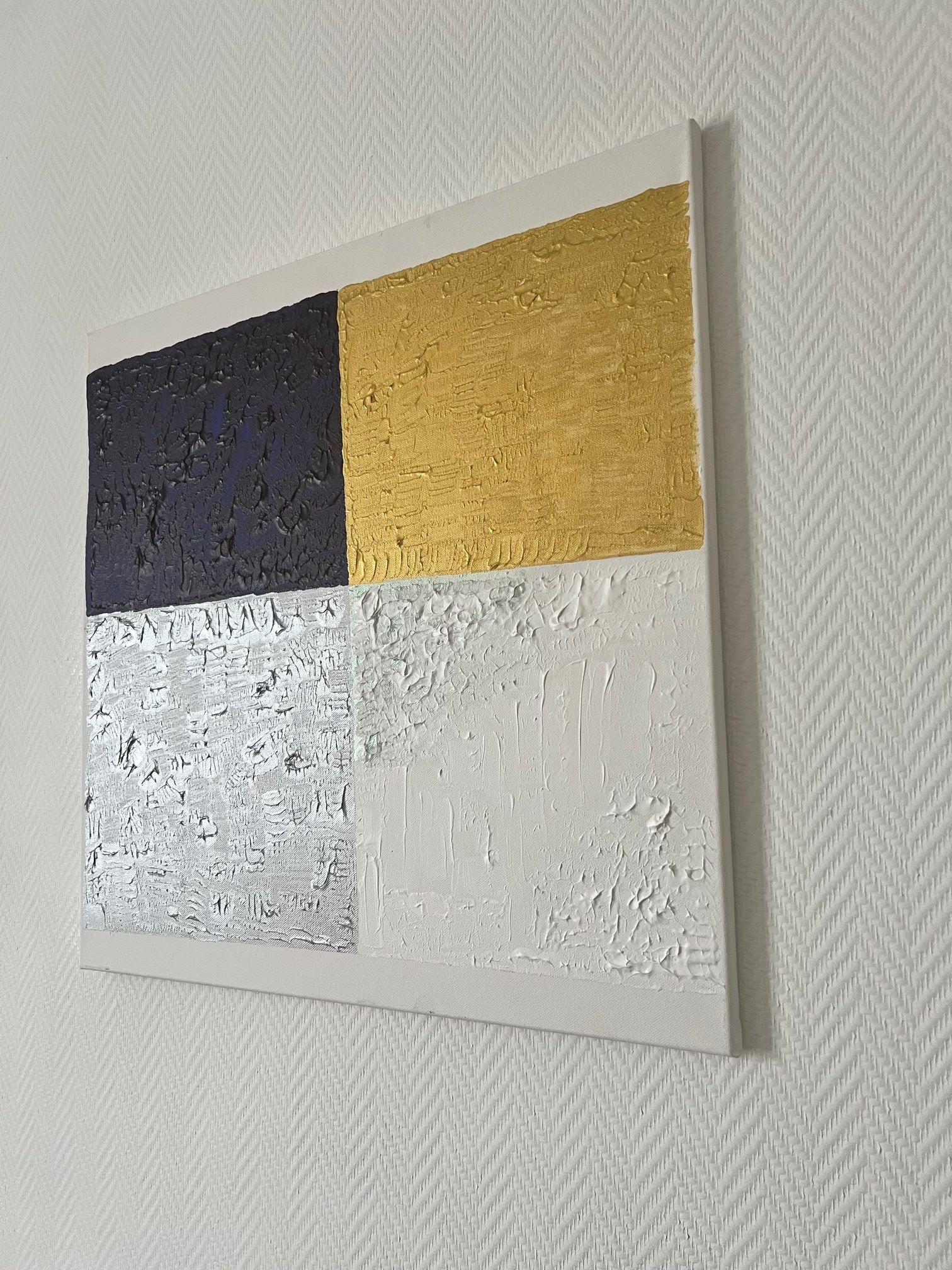 Peinture_abstraite_en_relief_or_blue_sur_toile Biacha 