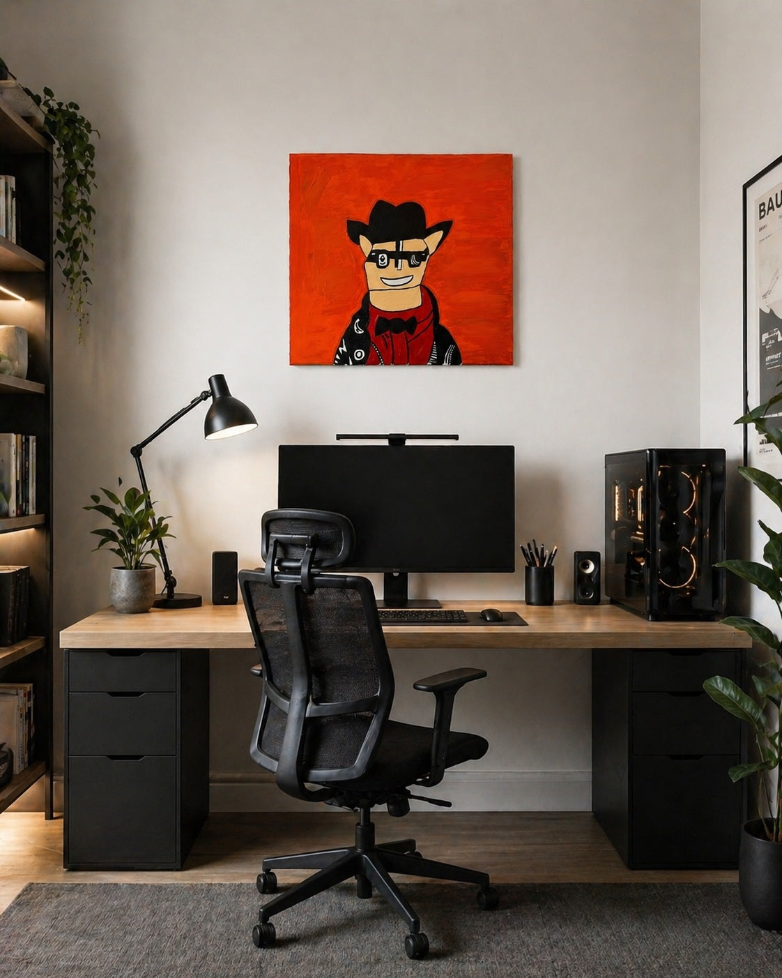 peinture abstraite  faite main  sur toile  - Biacha 