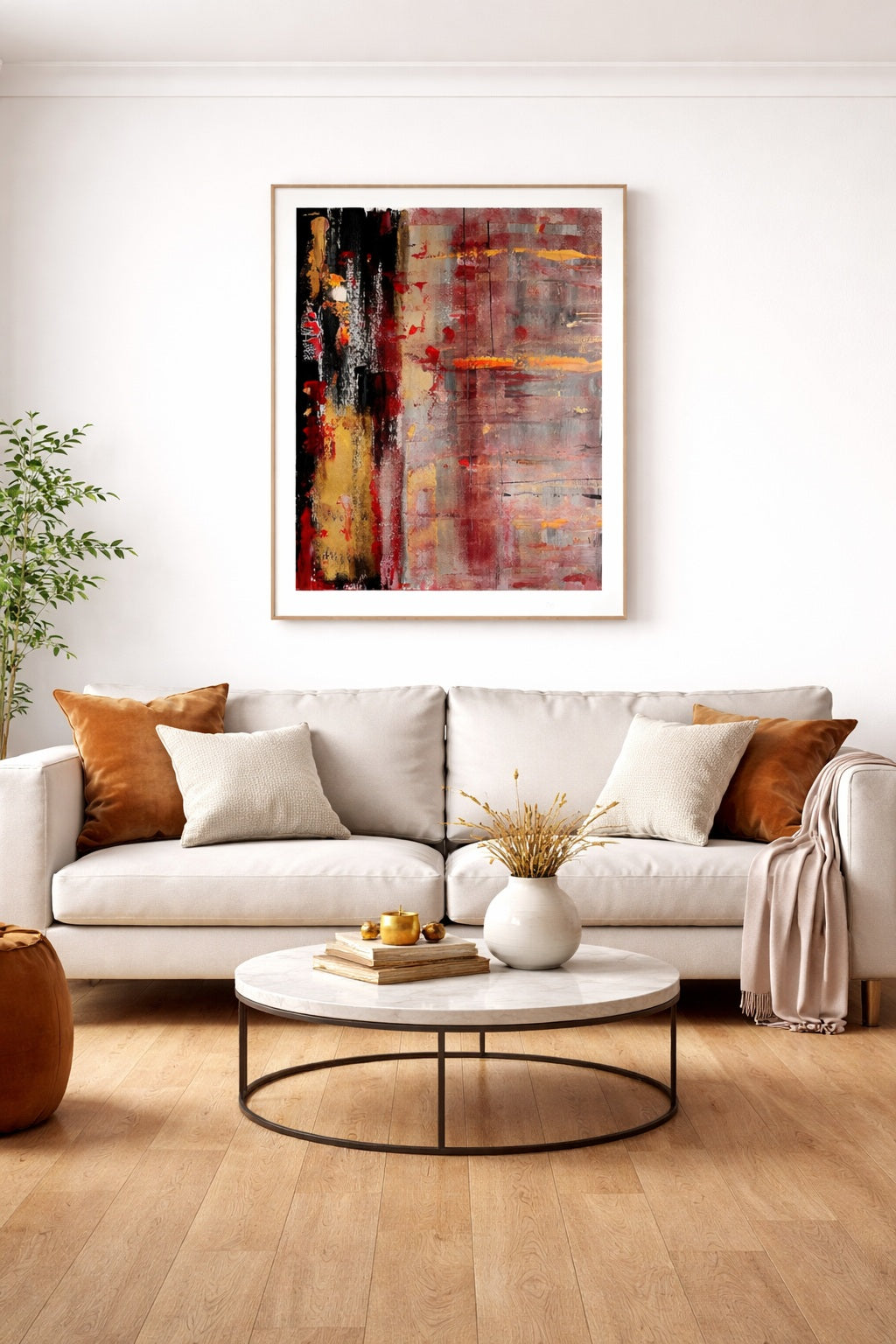 peinture abstraite  peinte à la main 