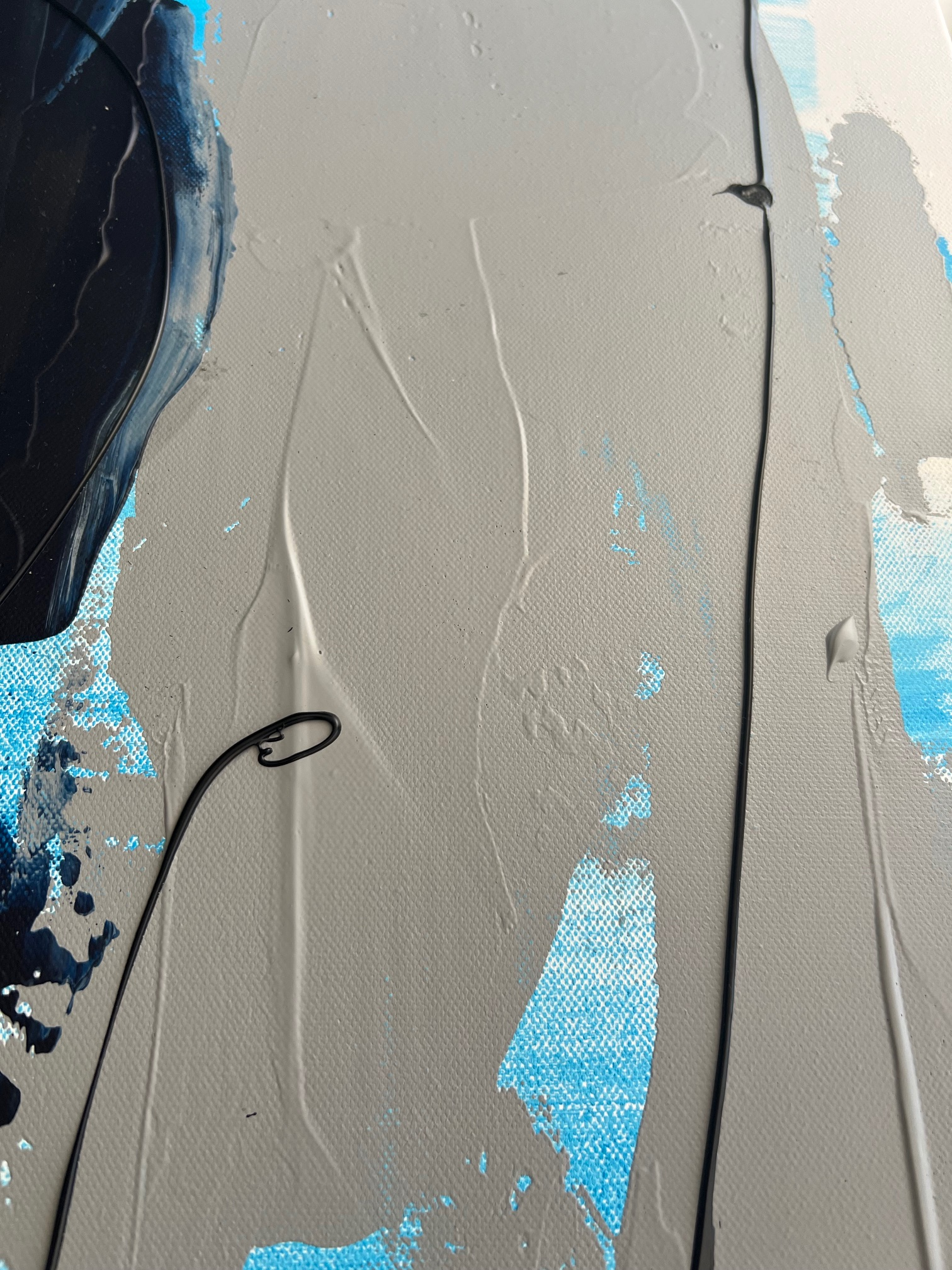 Tableau en relief – "Souffle d’Azur" – Peinture acrylique