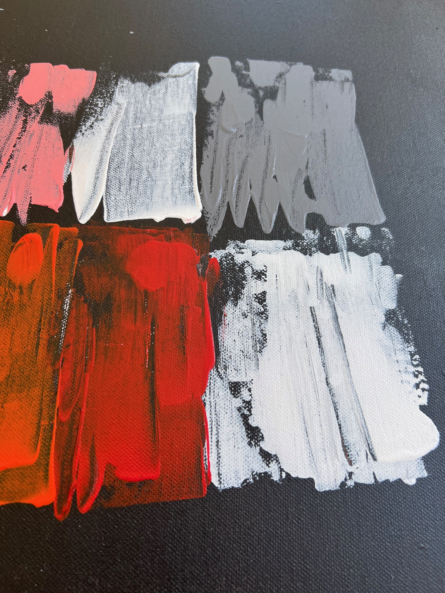 Tableau peinture abstraite Acrylique sur fond noir