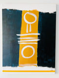 Tableau abstrait relief – peinture contemporaine originale