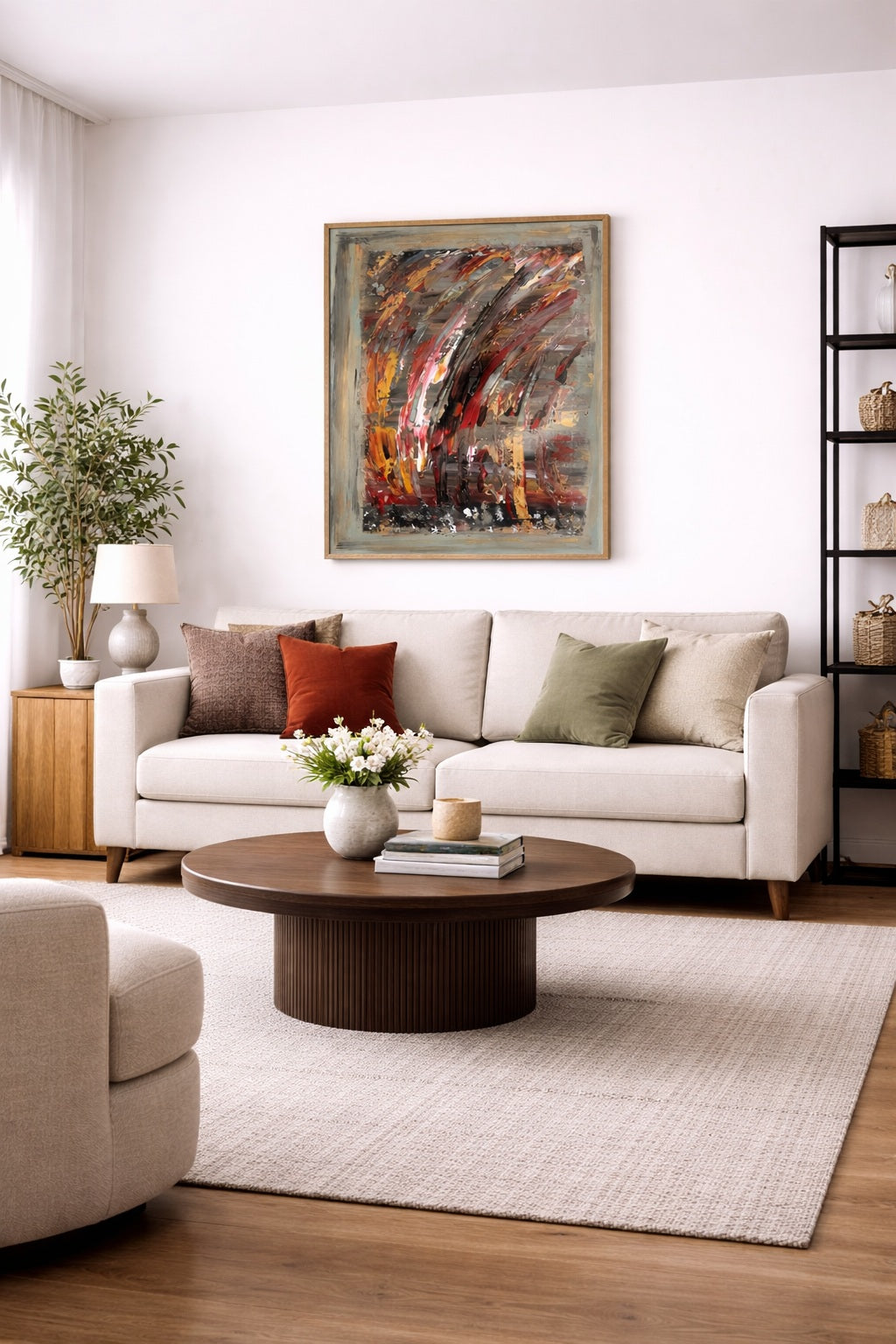 peinture  abstraite  fait main unique sur toile 