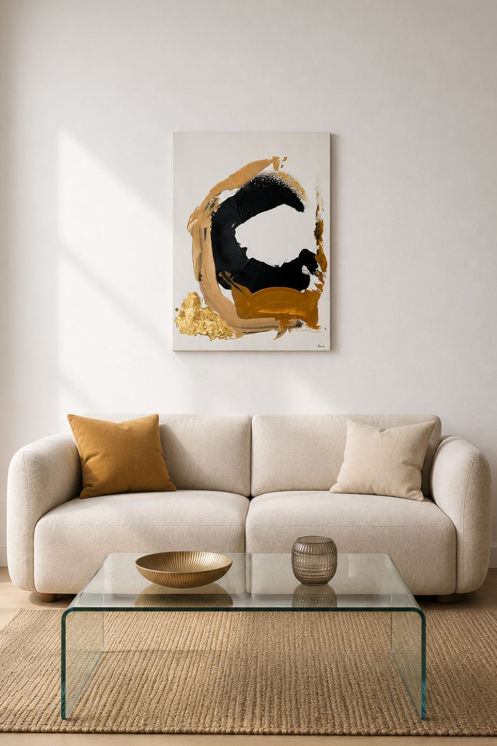 tableau abstrait fait main sur toile 80x60cm -Biacha artiste peintre 