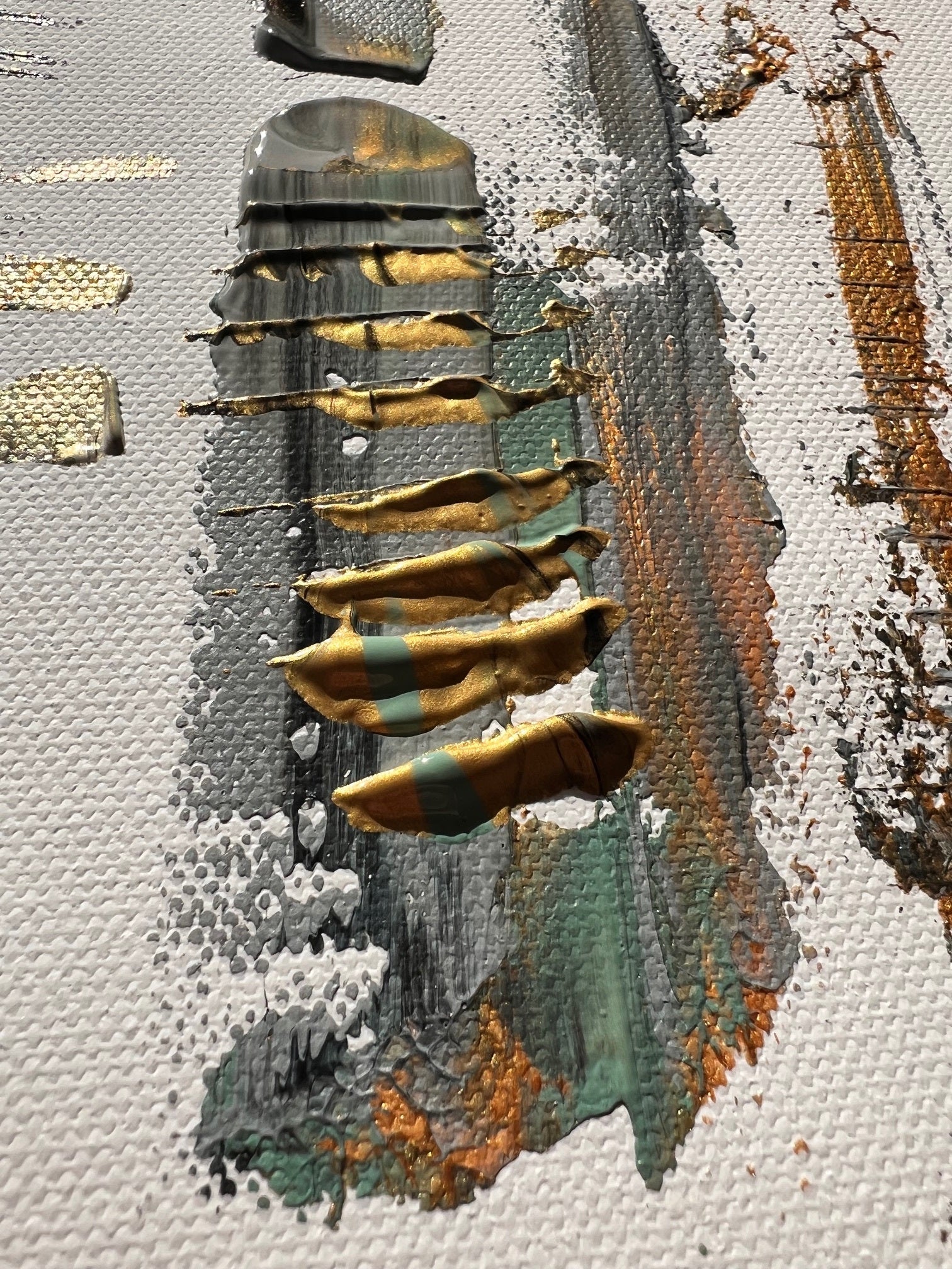 Tableau abstrait fait main par artiste peintre français, œuvre unique pour décoration murale moderne