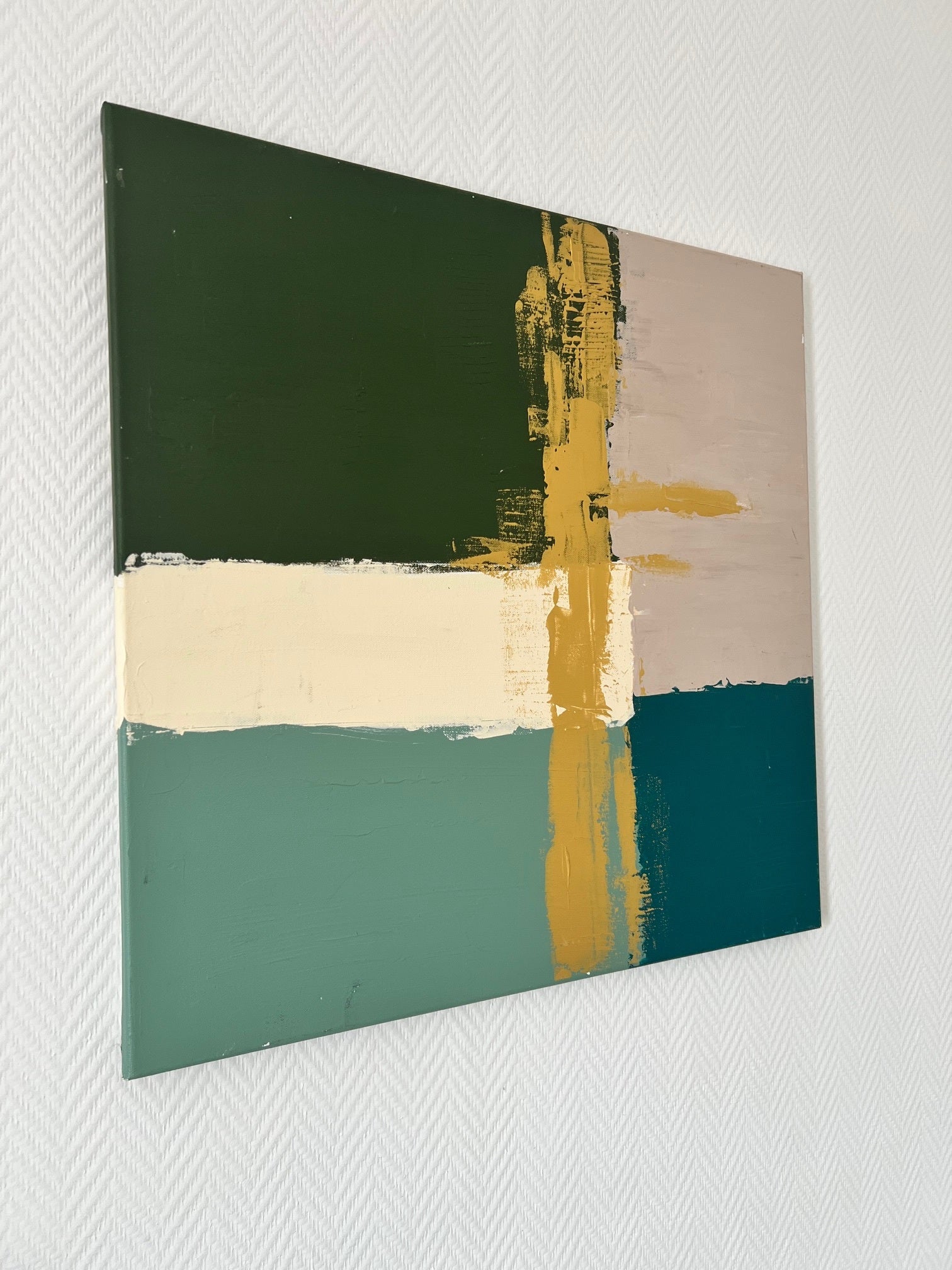 tableau abstrait fait main sur toile unique Biacha