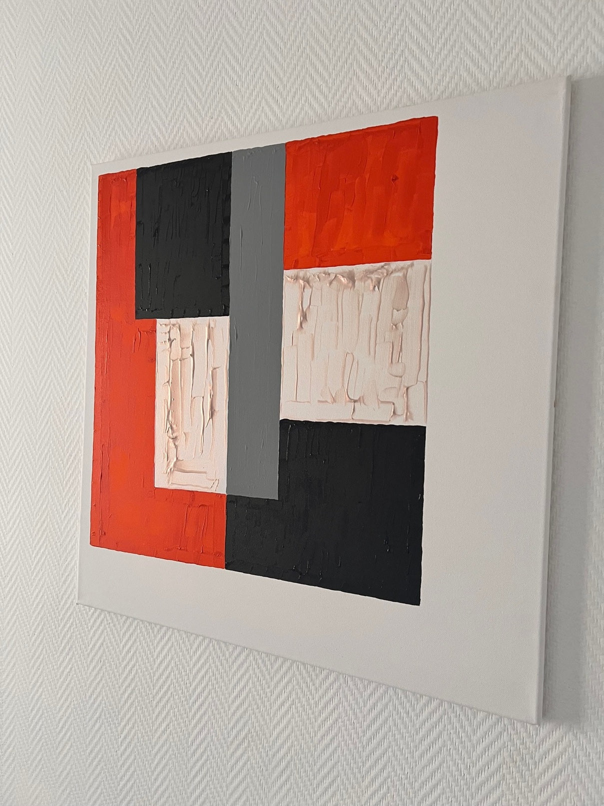 tableau abstrait fait main sur toile unique 