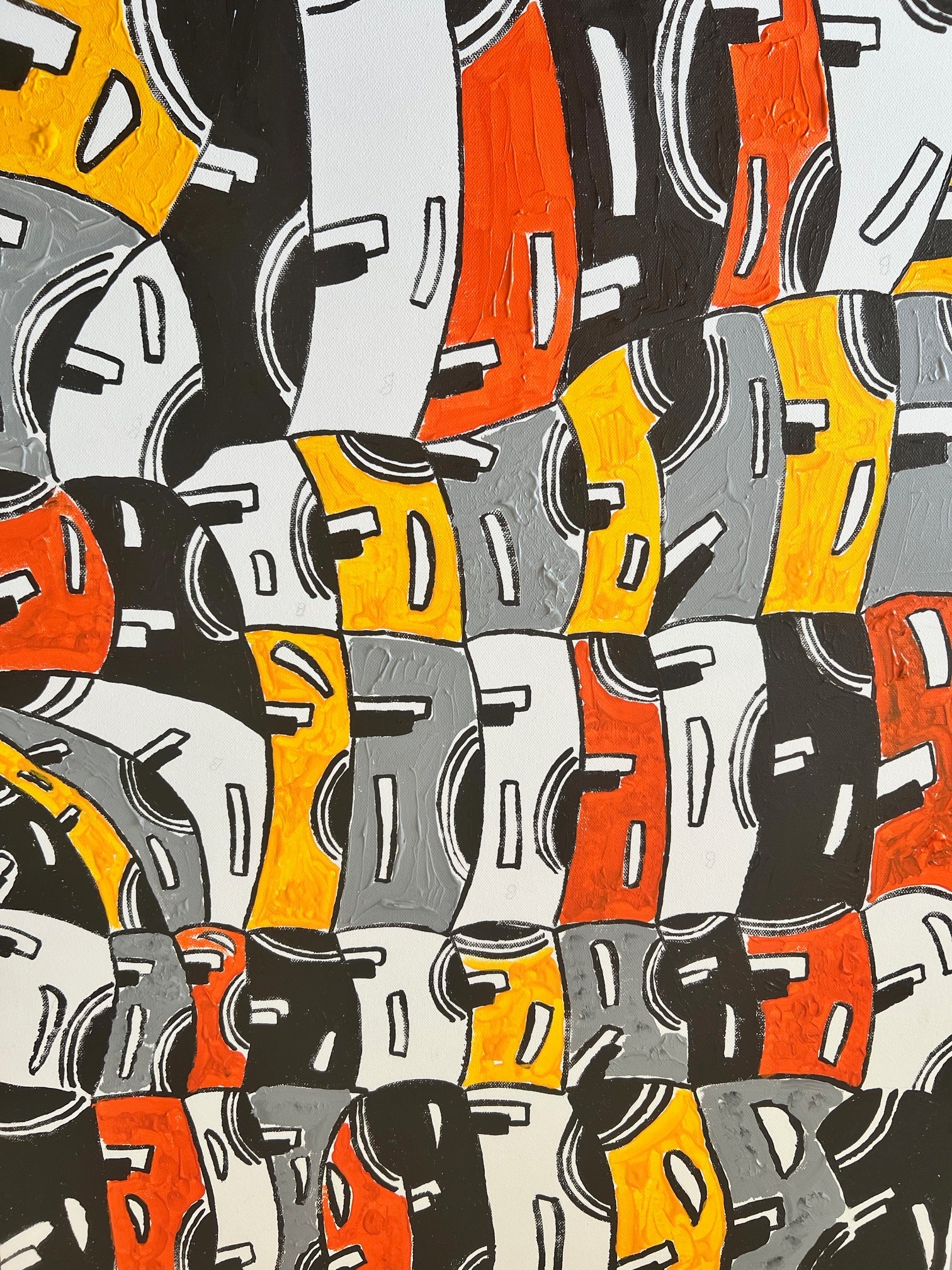 tableau  geometriqure  street  art grafitti 