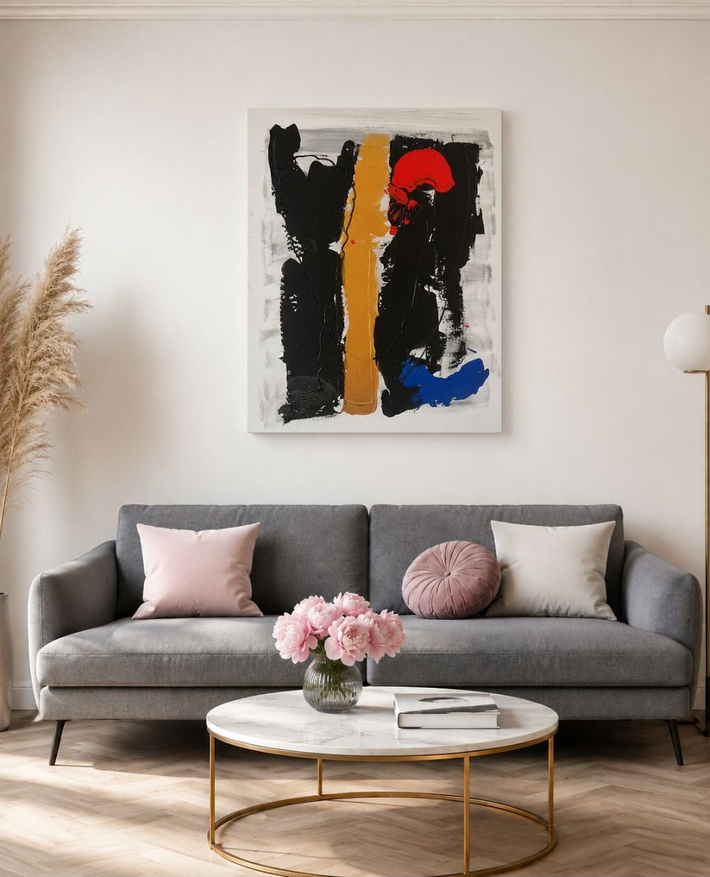 tableau abstrait  moderne pour salon Biacha 