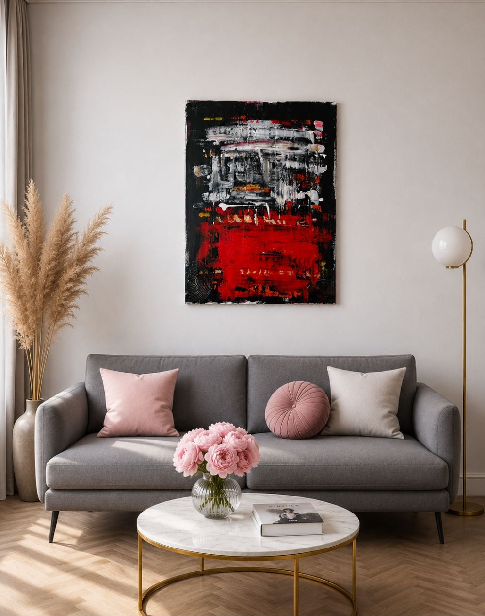 tableau abstrait moderne sur toile Biacha 