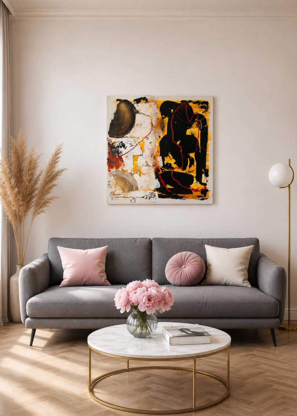 tableau abstrait moderne  sur toile  pour salon 