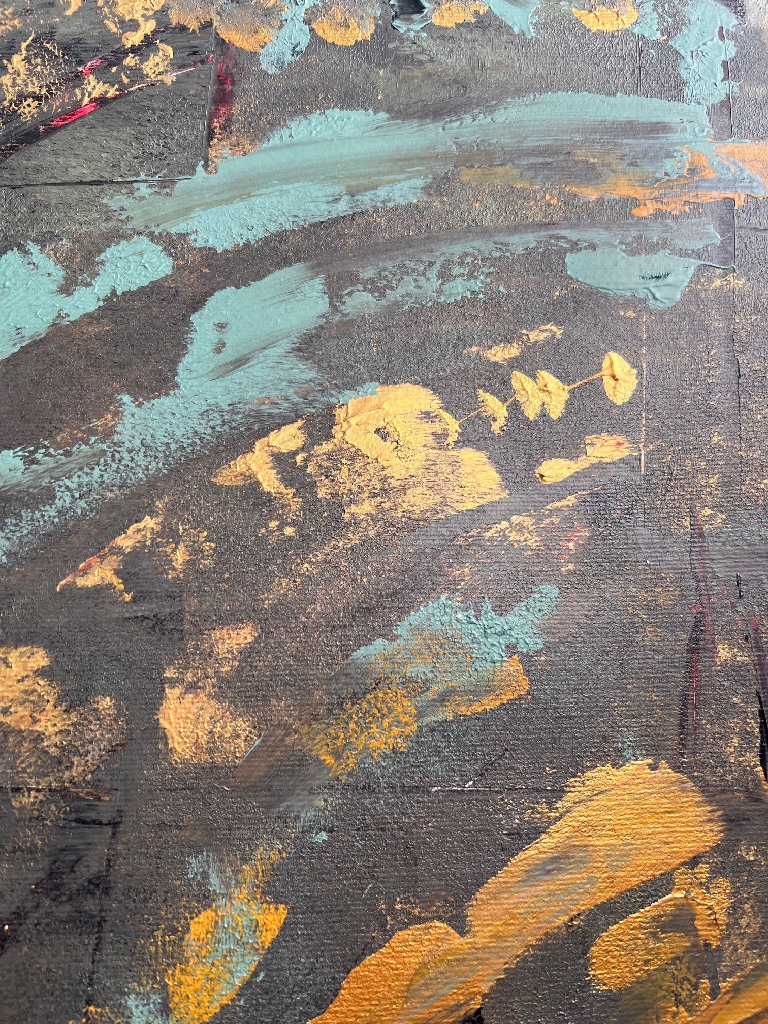 tableau abstrait peint à la main sur papier épais 