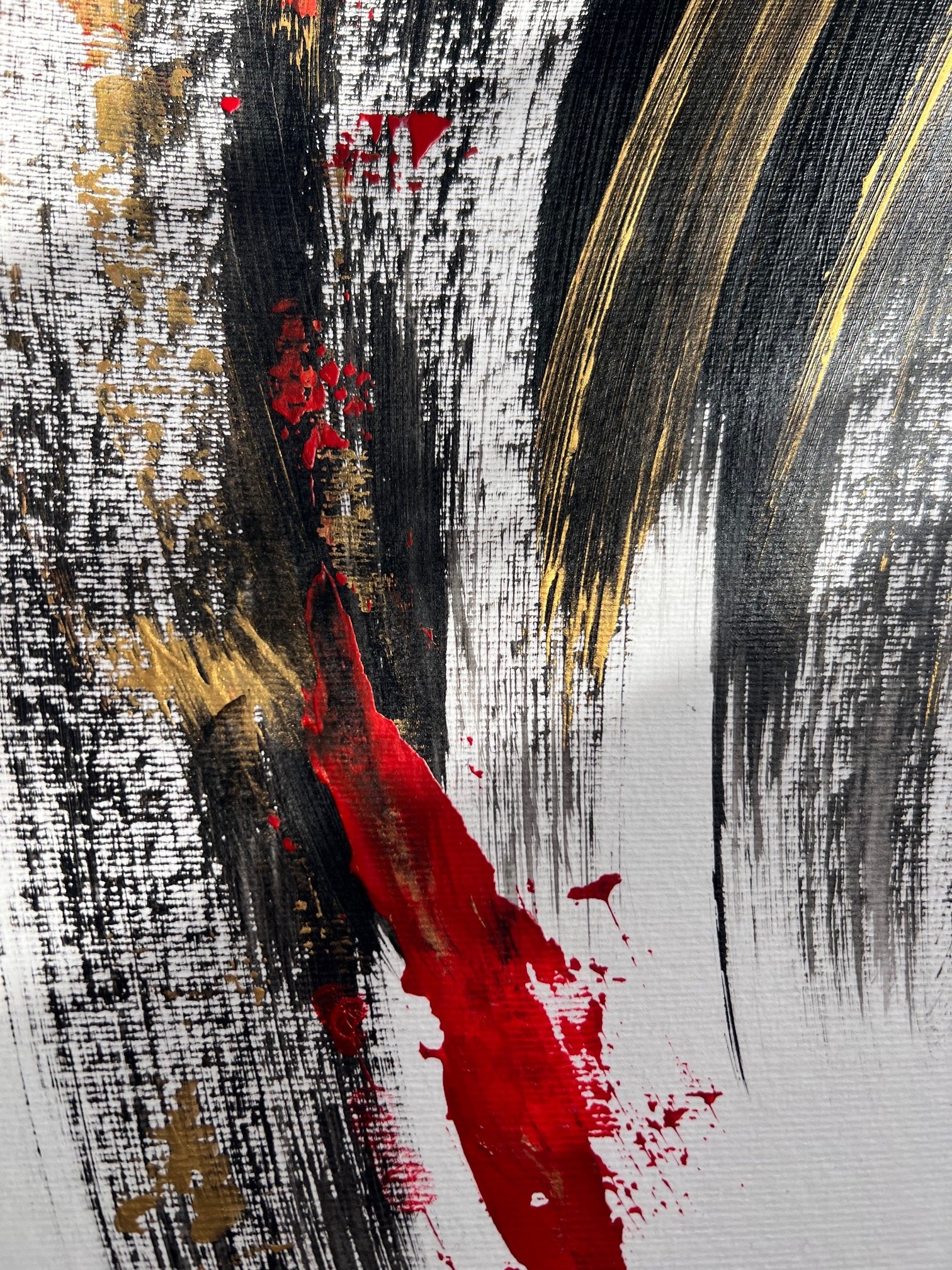 tableau abstrait sur papier de qualité oeuvre unique  par Biacha 