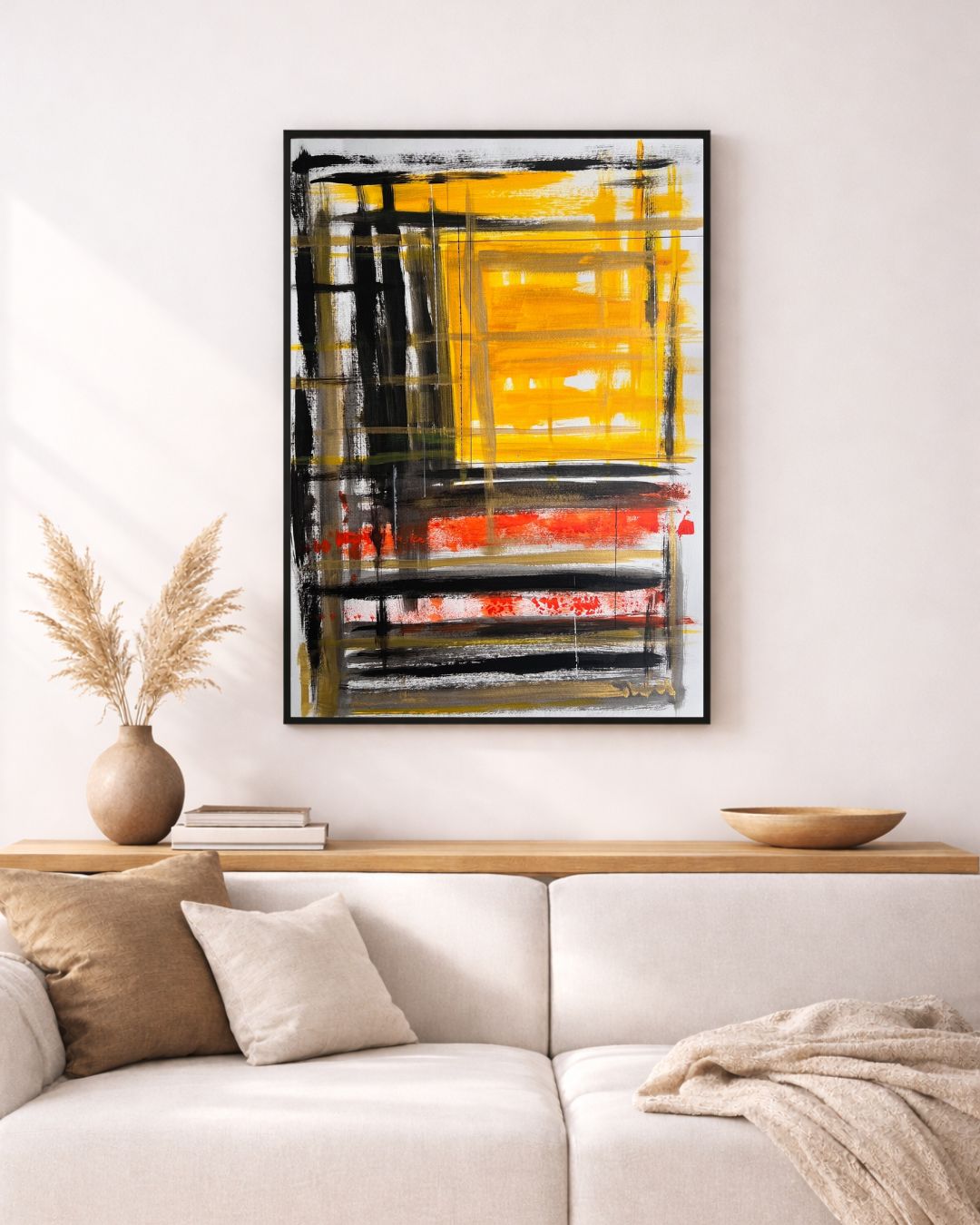 tableau abstrait sur papier à vendre peint à la main 