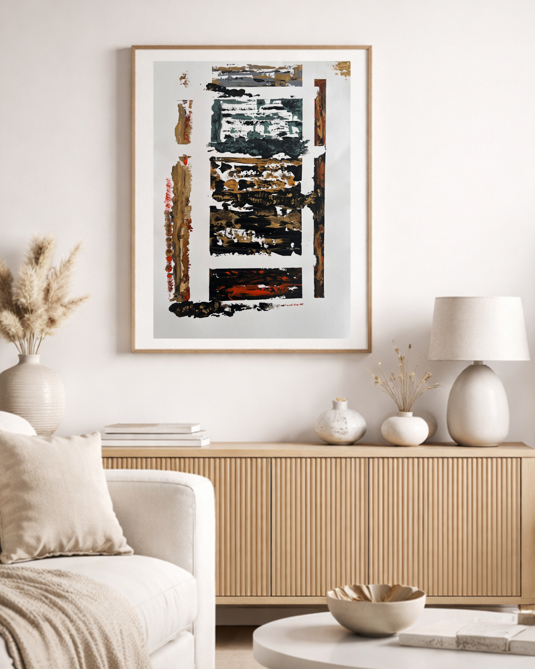 Tableau abstrait sur papier – œuvre originale peinture contemporaine