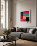 tableau abstrait  sur toile en releif Biacha artiste peintre 
