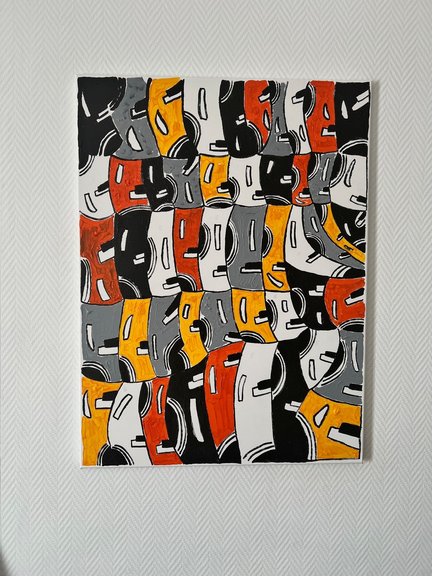 tableau abstrait sur toile  peinture acrylique  