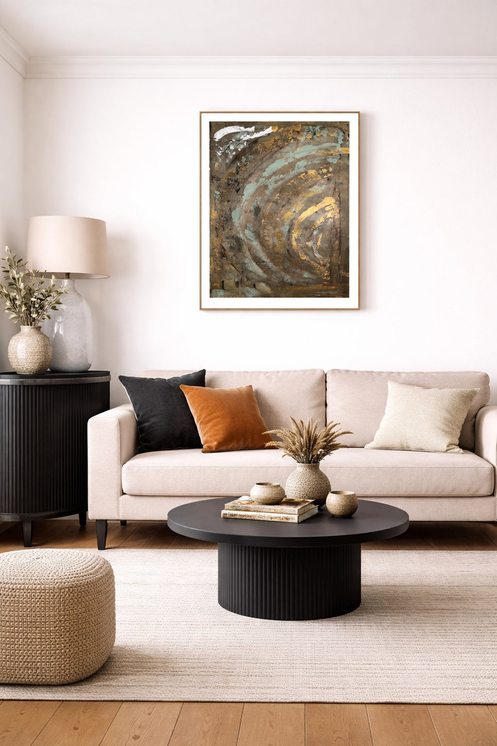 tableau moderne sur papier  peint 