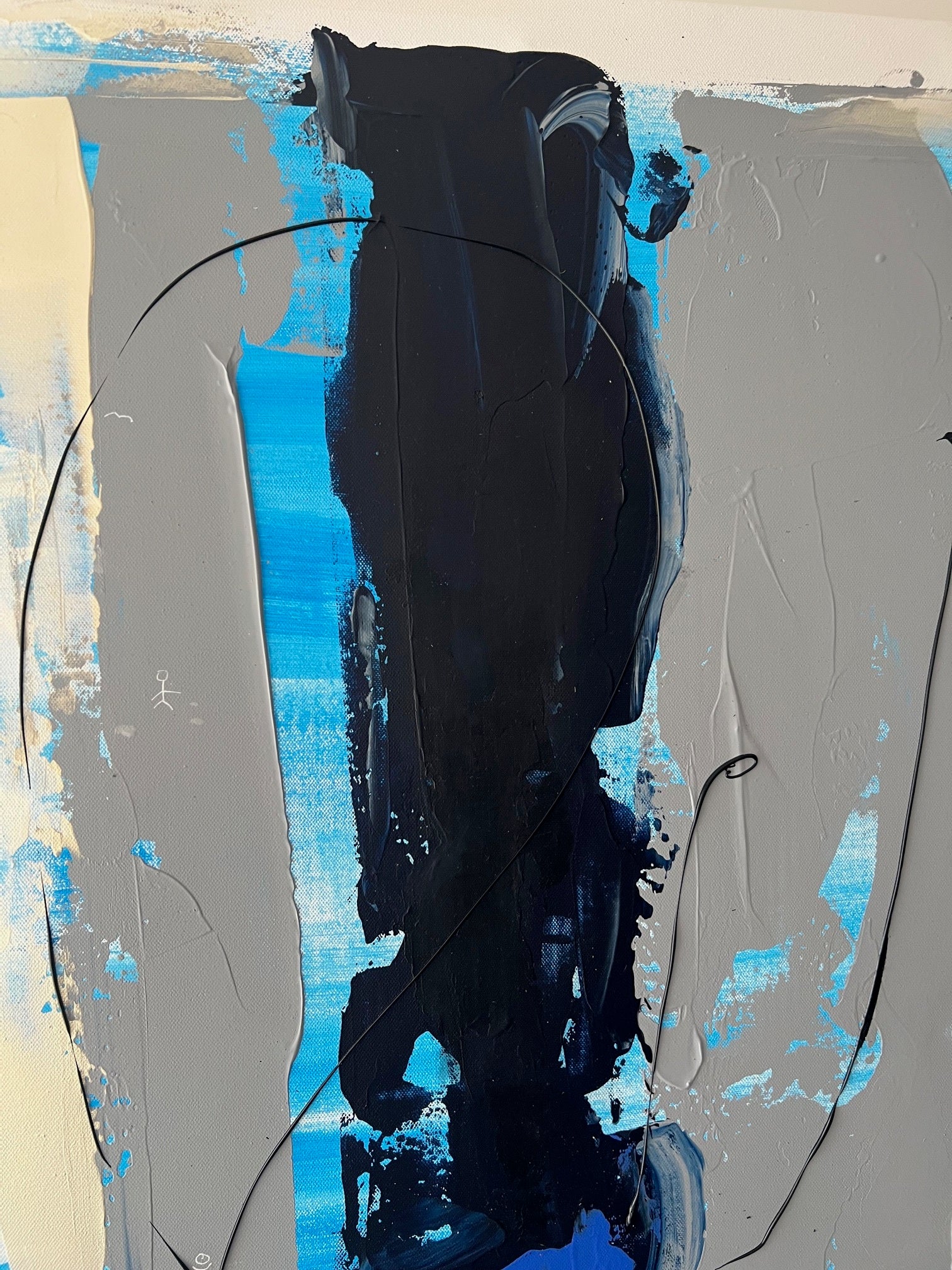 Tableau en relief – "Souffle d’Azur" – Peinture acrylique