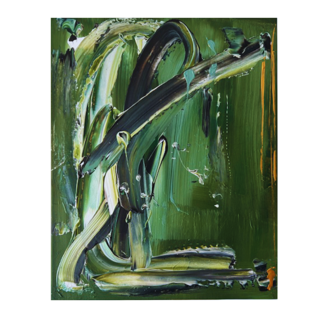 Tableau Abstrait Vert Sauge–Ambiance Zen