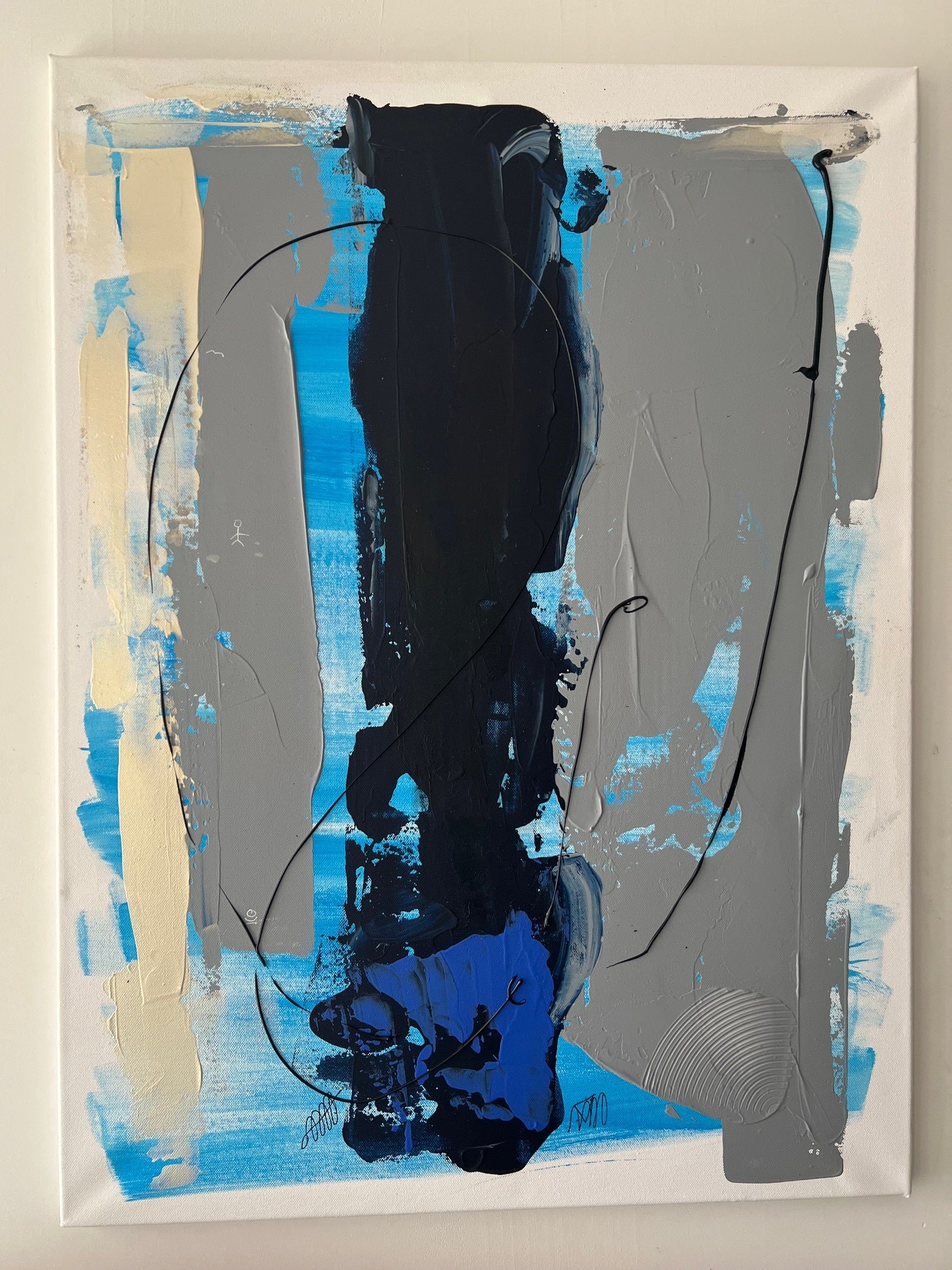 Tableau en relief – "Souffle d’Azur" – Peinture acrylique