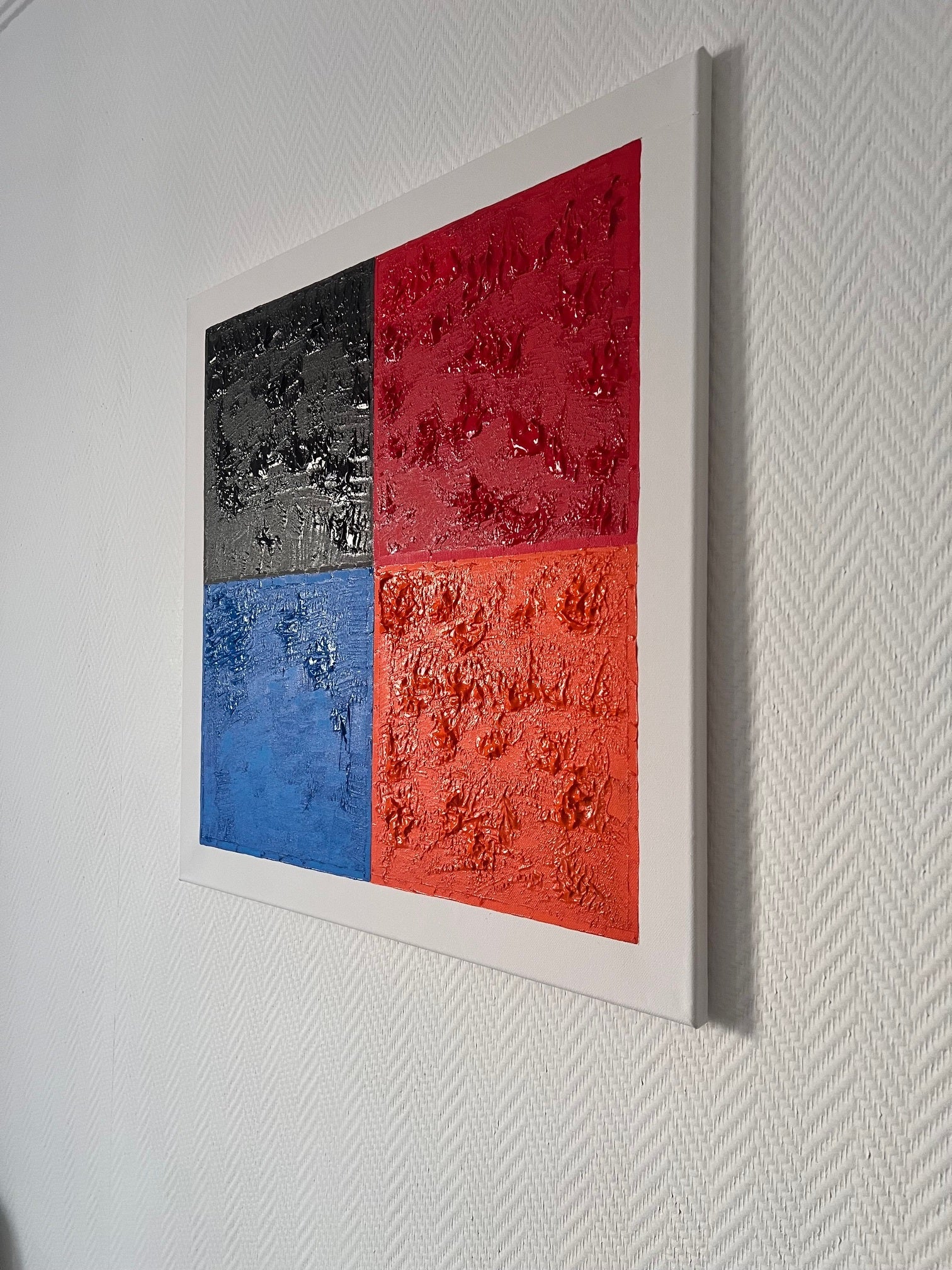 art mural moderne sur toile en relief  Biacha 