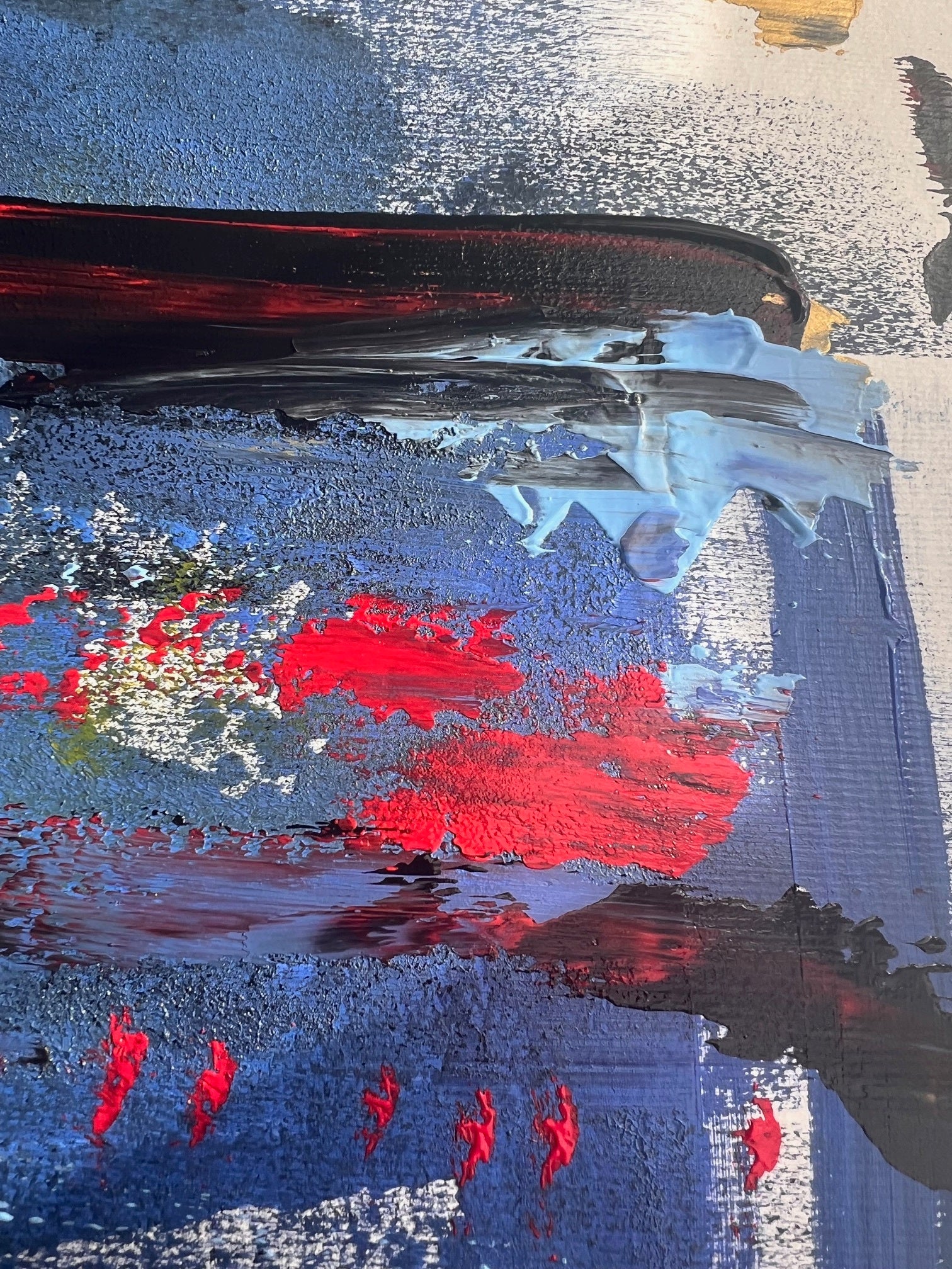 texture bleue peinture acrylique sur papier haut de gamme facile à encader