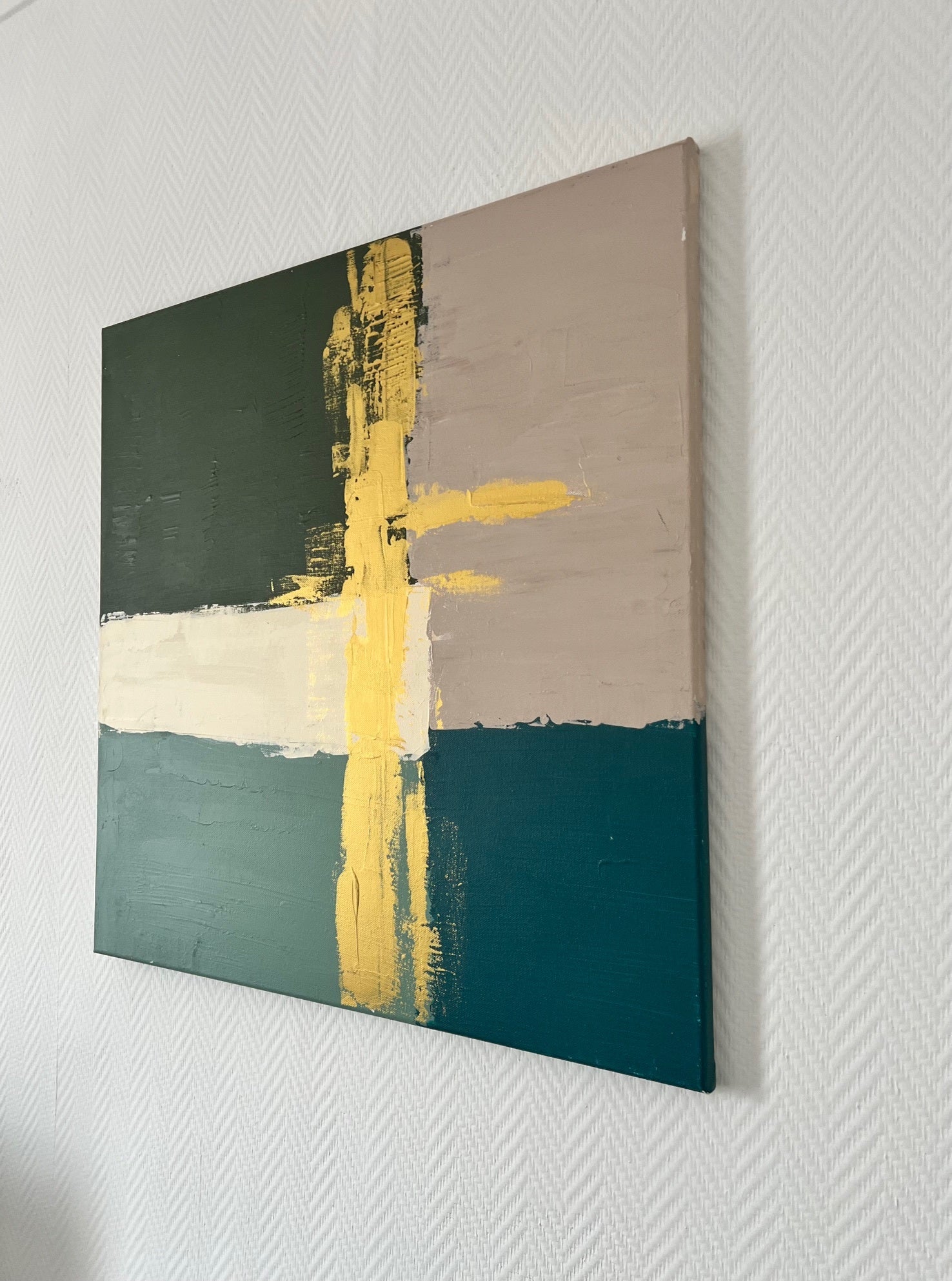 idee decoration tableau vert sauge fait main Biacha artiste peintre 