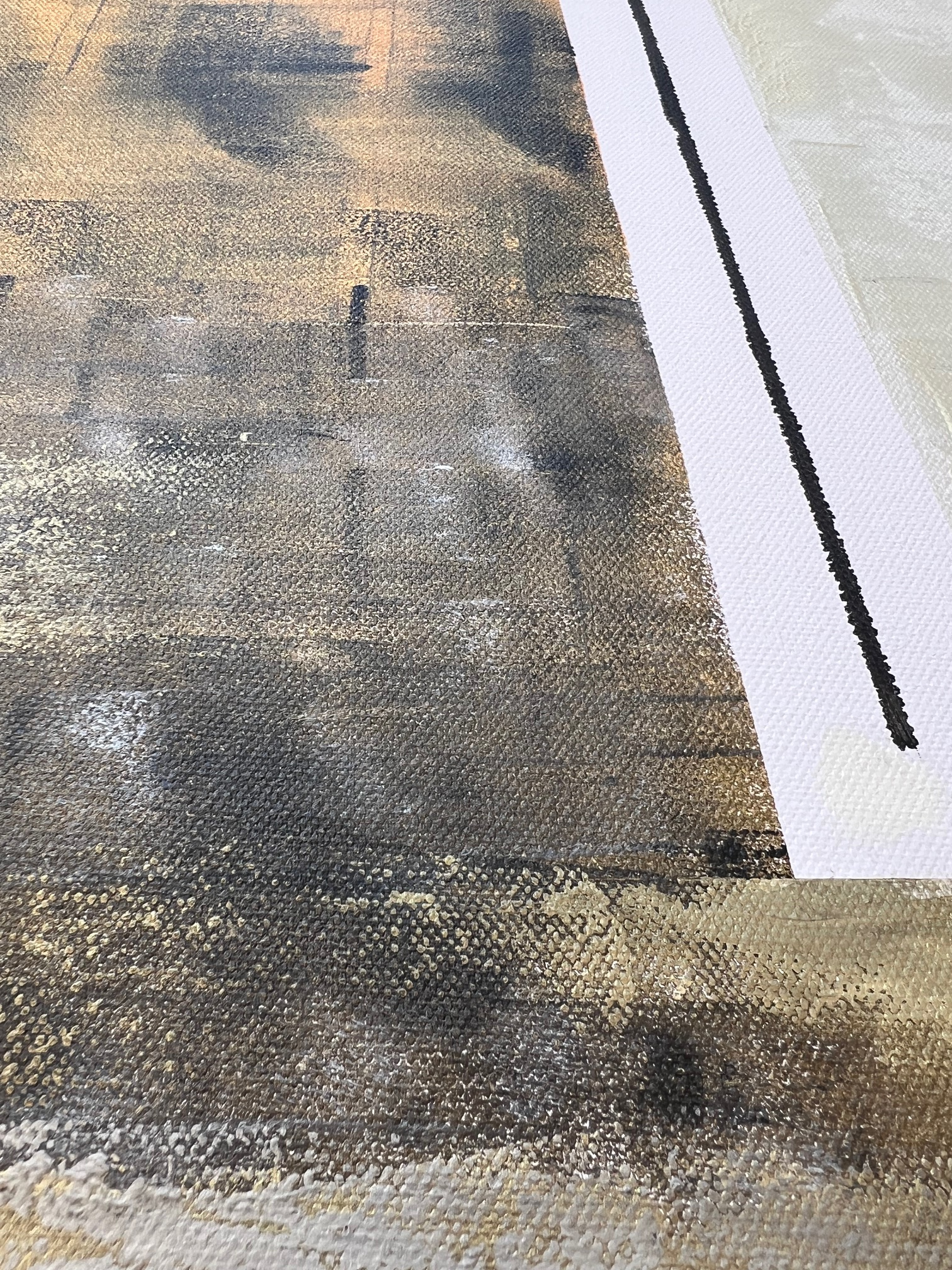 Tableau peinture fait main  "Équilibre Graphique"
