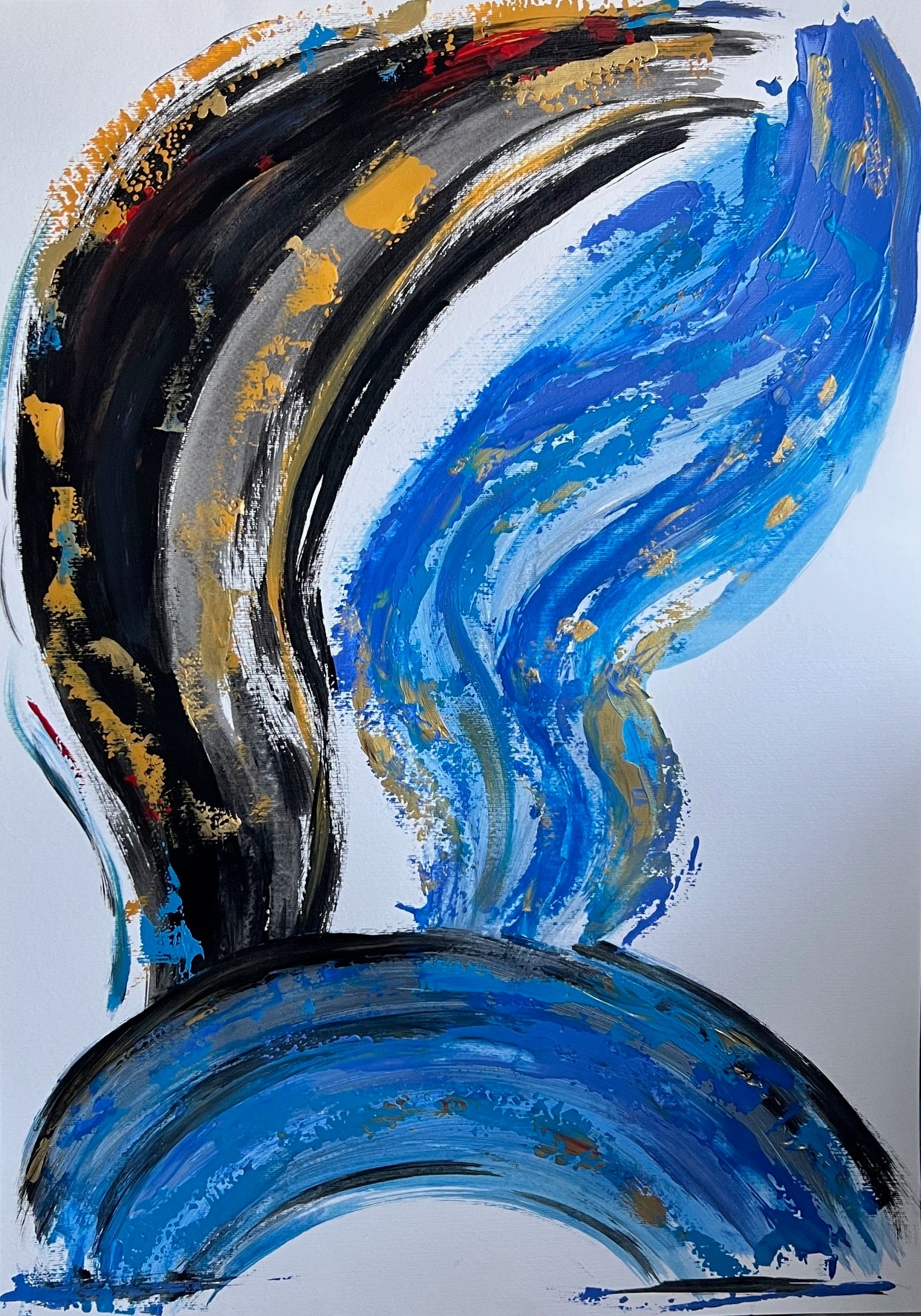 peinture abstraite à vendre sur papier  oeuvre unique 