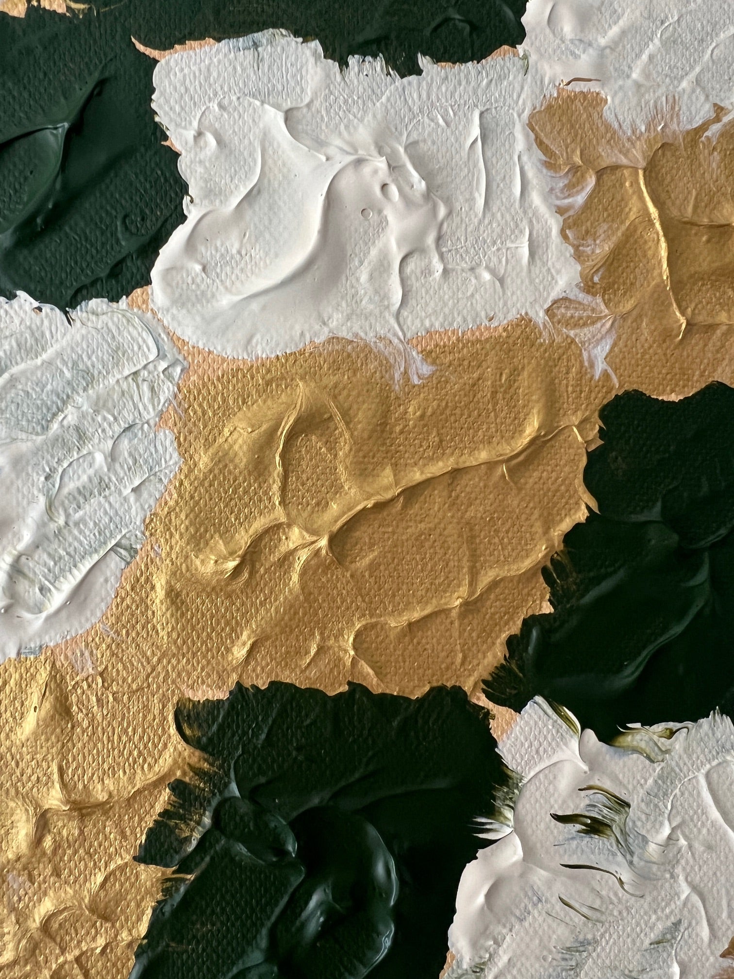 Peinture abstraite style damier vert et blanc, œuvre artistique contemporaine, idéale pour les passionnés d’échecs et de design.