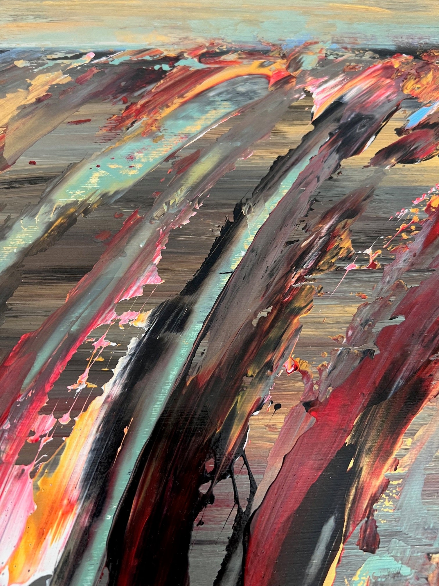 peinture abstraite  unique sur papier 