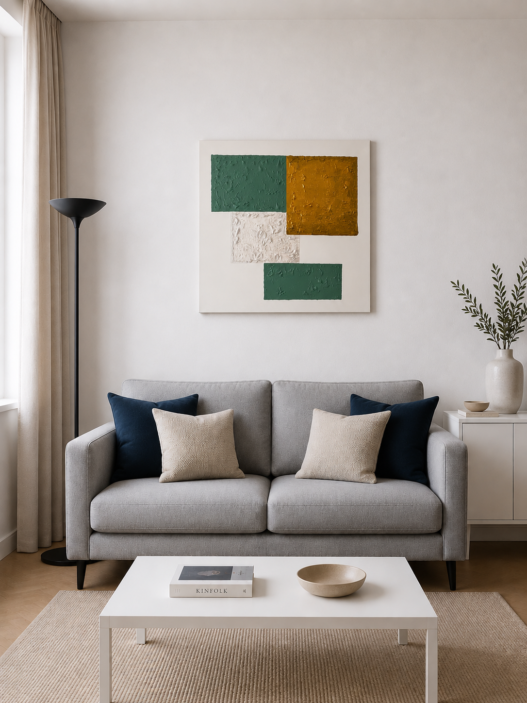 peinture_abstraite_vert_sauge_or_et_blanc_en_relief_sur_toile