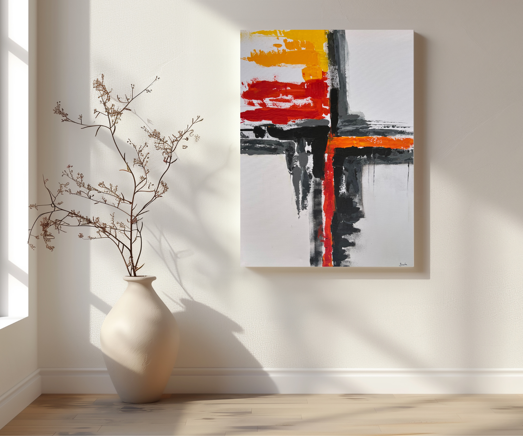 Tableau peinture abstraite Peinture acrylique colorée