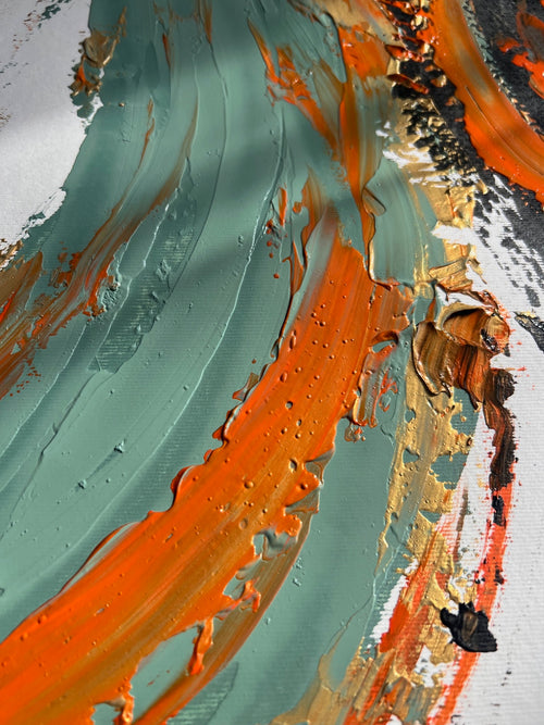 peinture acrylique en relief sur papier Biacha 