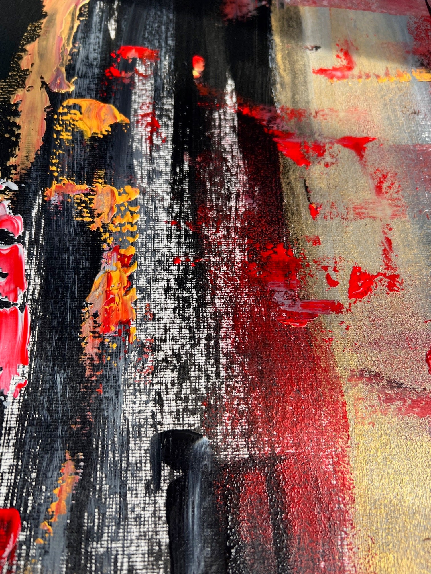 peinture moderne  sur papier  peint à la main 