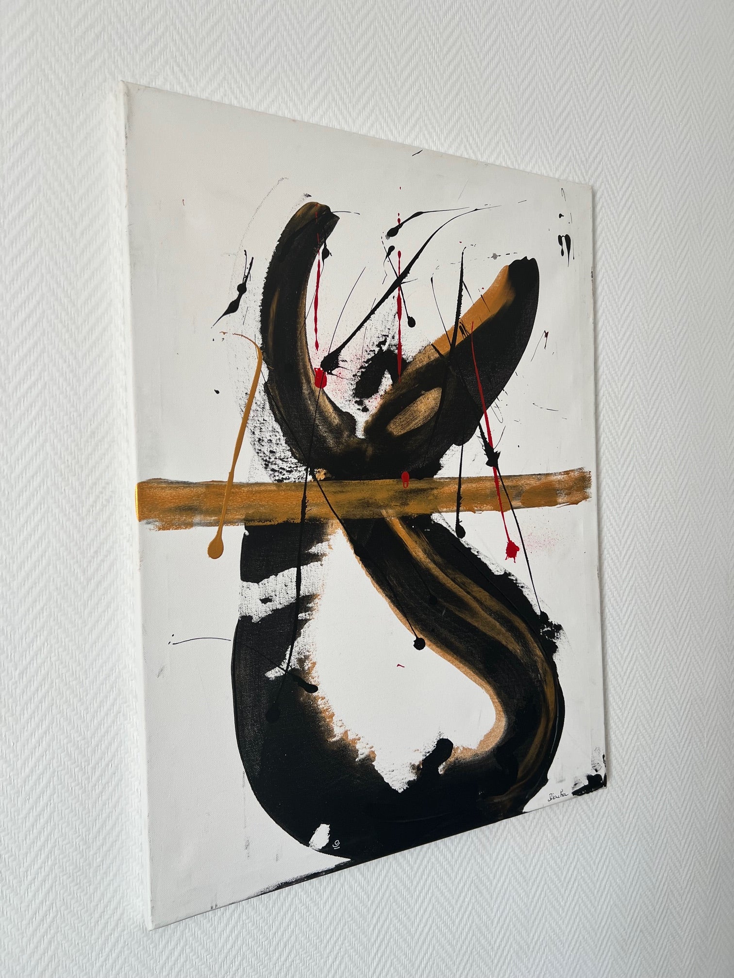 peinture  unique sur toile  la coupe 