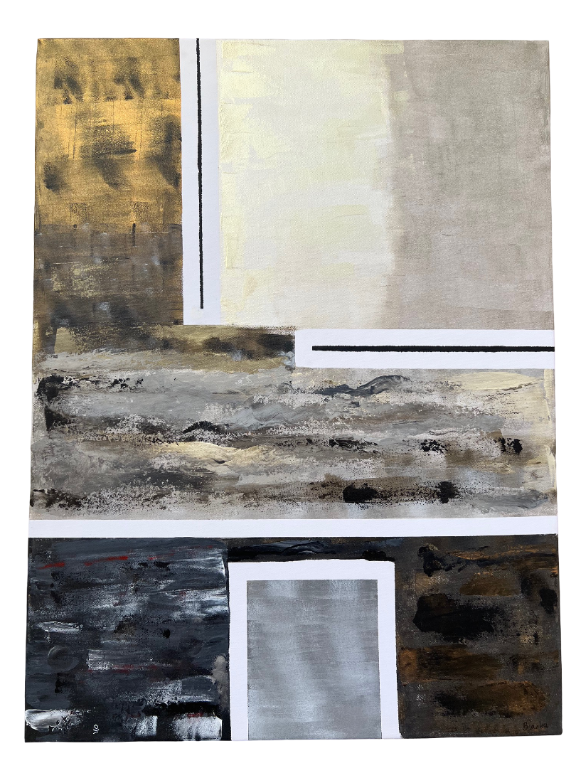 Tableau peinture fait main  "Équilibre Graphique"