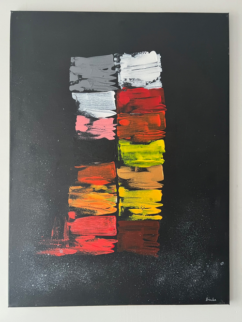 Tableau abstrait acrylique – œuvre artistique élégante
