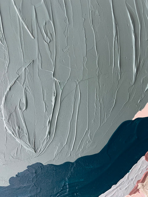 Tableau abstrait, idée déco maison tendance, peinture faite main aux tons harmonieux pour sublimer votre espace de vie.