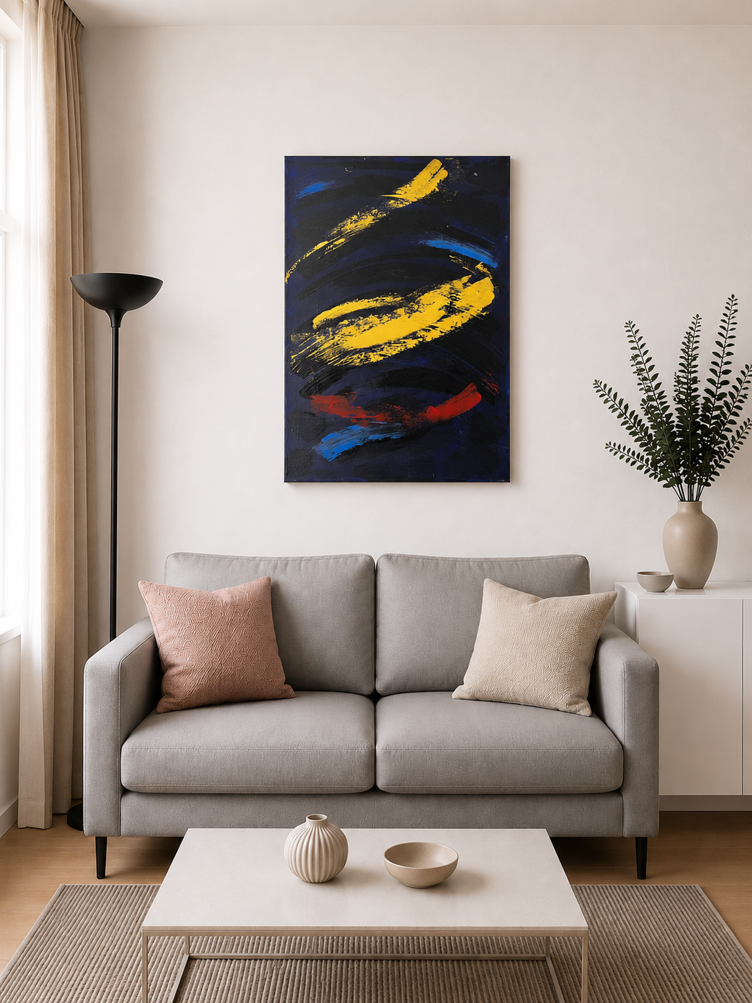 Tableau abstrait 70x50 cm – Œuvre contemporaine originale