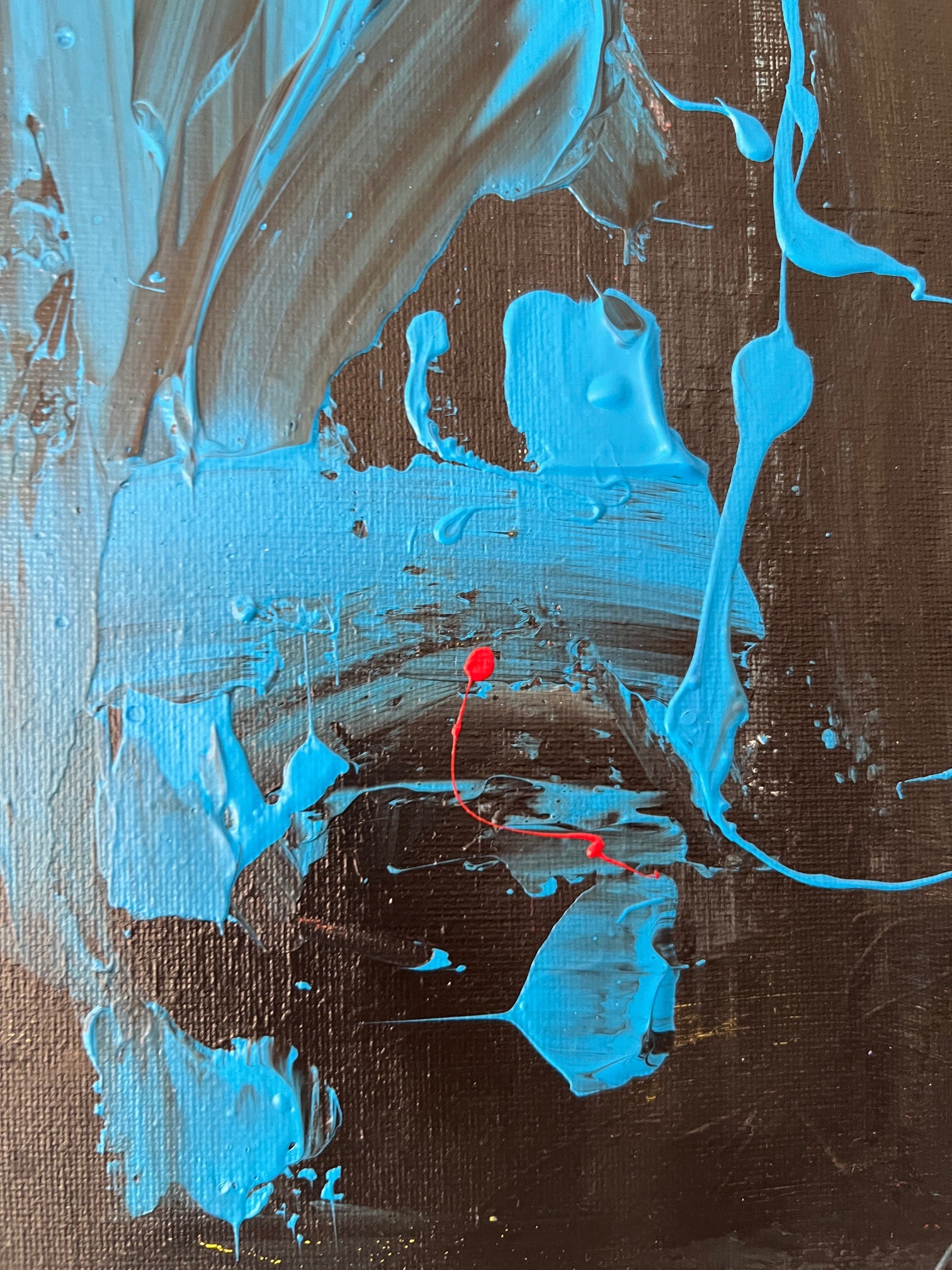 Tableau moderne abstrait évoquant l’émotion par la couleur, peinture originale faite main sur toile coton.
